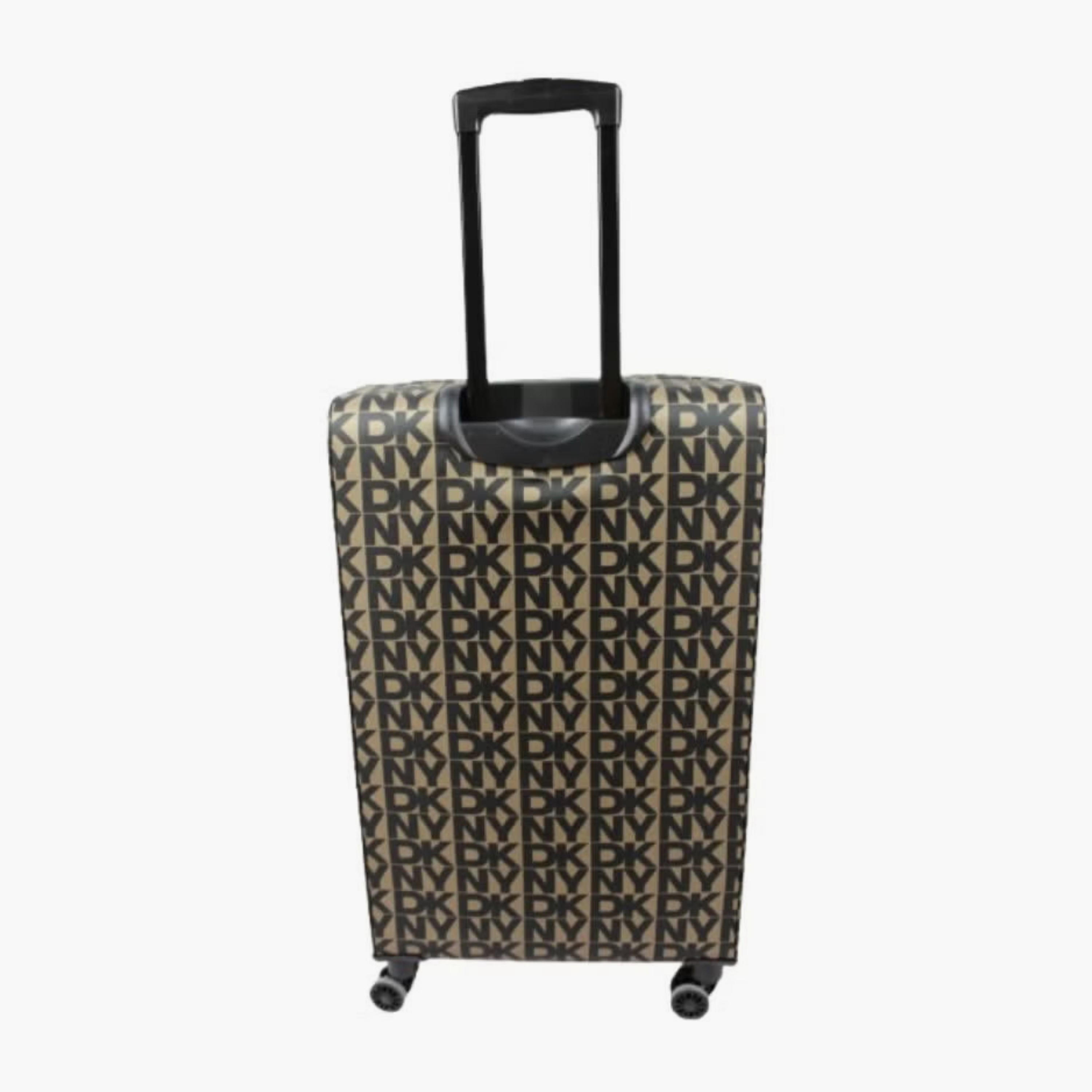 DKNY Monogram Print Softcase Luggage Trolley with Retractable Handle - 20 inches Cabin Bag-travel-luggagesandbags-luggage-image-2