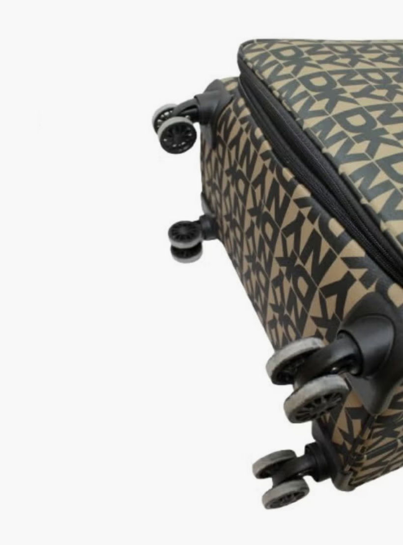DKNY Monogram Print Softcase Luggage Trolley with Retractable Handle - 20 inches Cabin Bag-travel-luggagesandbags-luggage-image-4