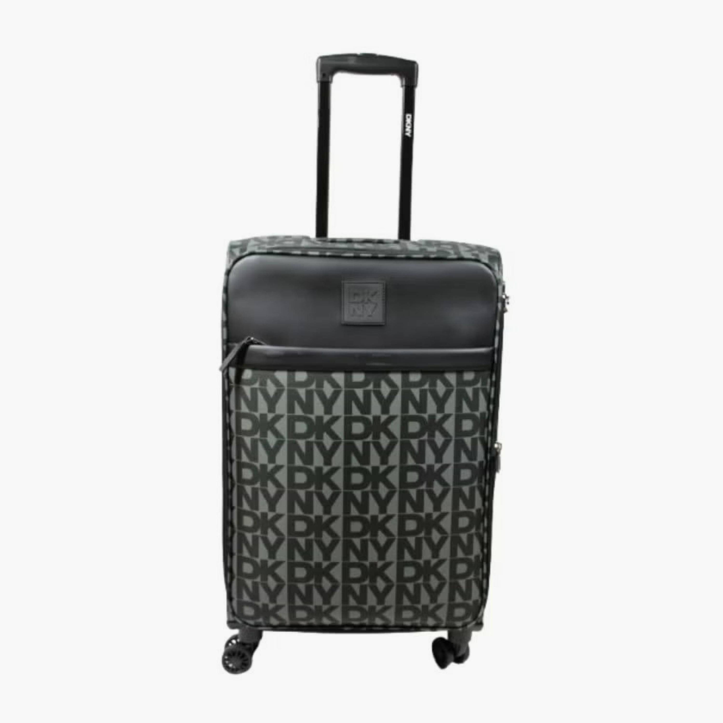 DKNY Monogram Print Softcase Luggage Trolley with Retractable Handle - 28 inches Check-In Bag-travel-luggagesandbags-luggage-image-1