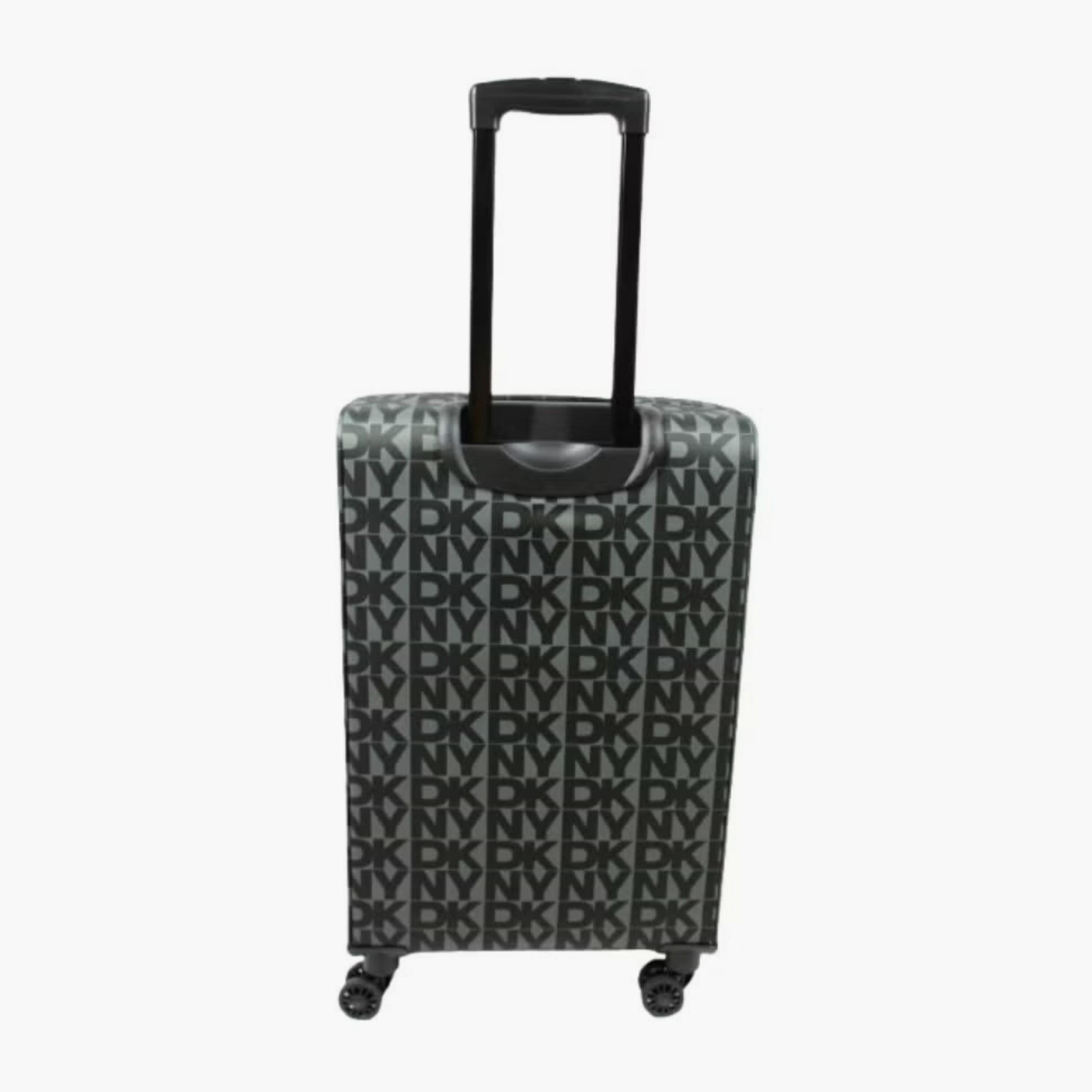 DKNY Monogram Print Softcase Luggage Trolley with Retractable Handle - 28 inches Check-In Bag-travel-luggagesandbags-luggage-image-2