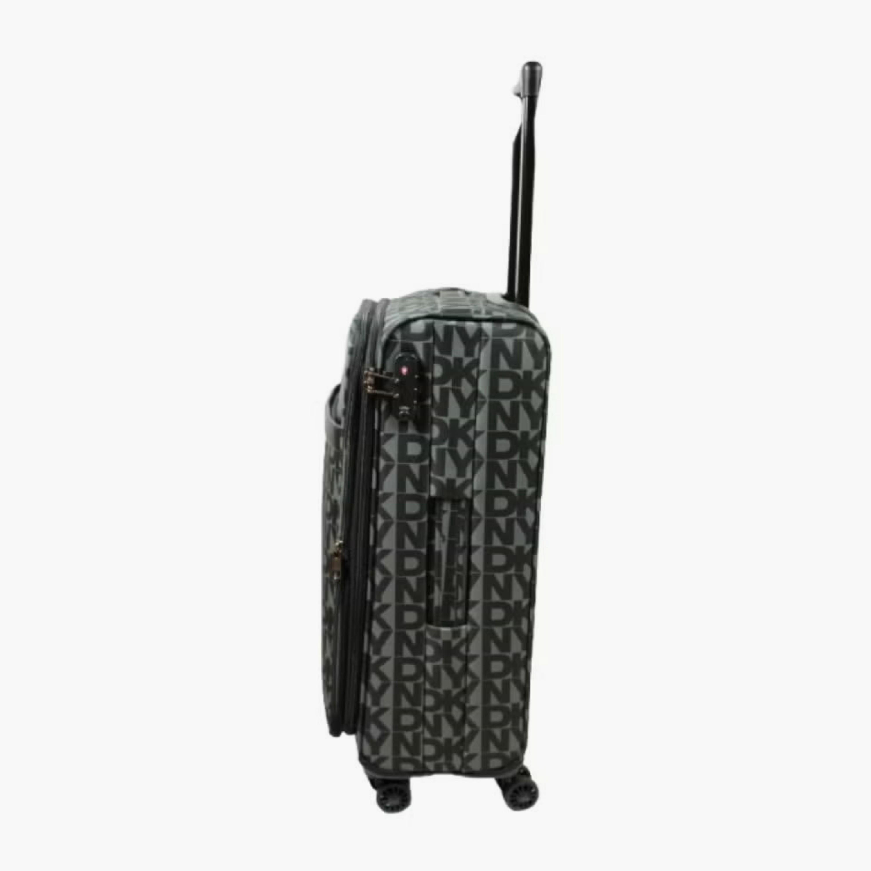 DKNY Monogram Print Softcase Luggage Trolley with Retractable Handle - 28 inches Check-In Bag-travel-luggagesandbags-luggage-image-3