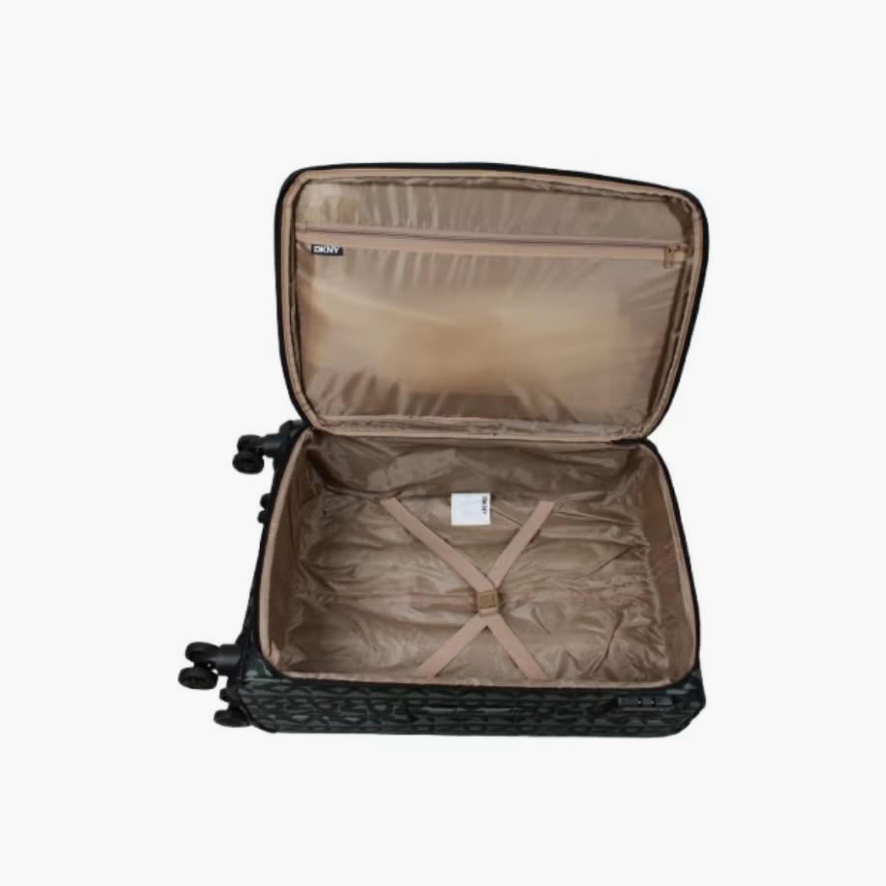 DKNY Monogram Print Softcase Luggage Trolley with Retractable Handle - 28 inches Check-In Bag-travel-luggagesandbags-luggage-image-4