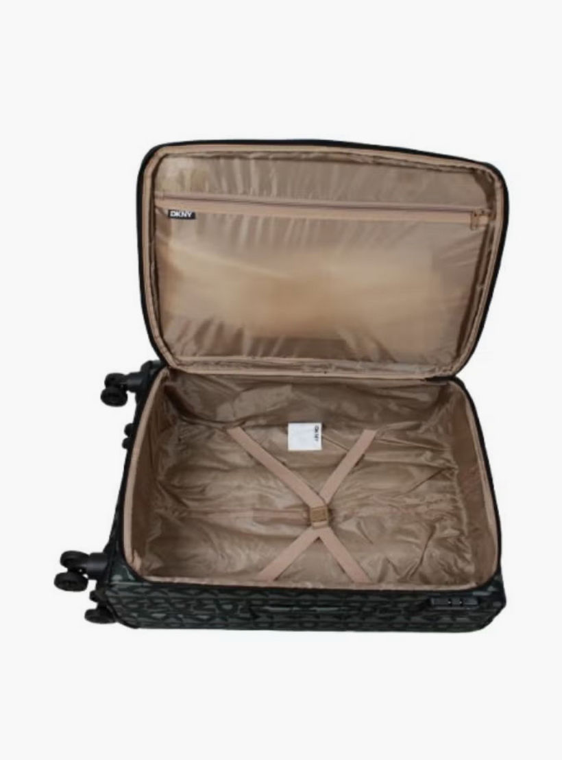DKNY Monogram Print Softcase Luggage Trolley with Retractable Handle - 28 inches Check-In Bag-travel-luggagesandbags-luggage-image-4