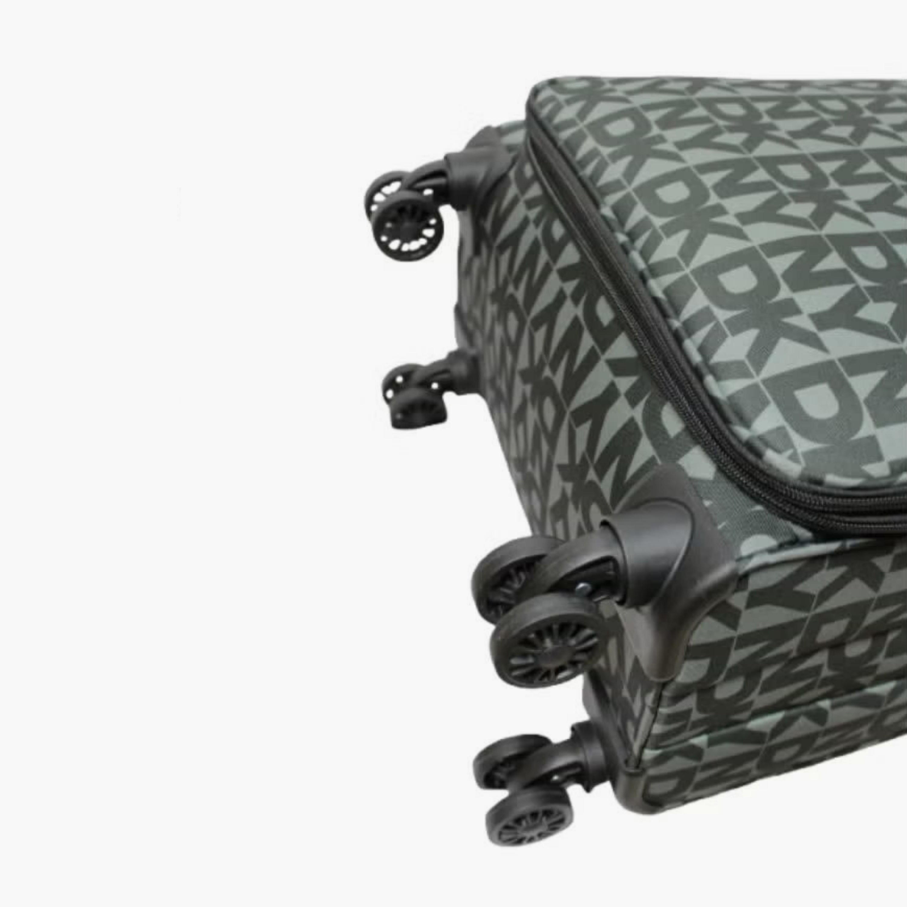 DKNY Monogram Print Softcase Luggage Trolley with Retractable Handle - 28 inches Check-In Bag-travel-luggagesandbags-luggage-image-5