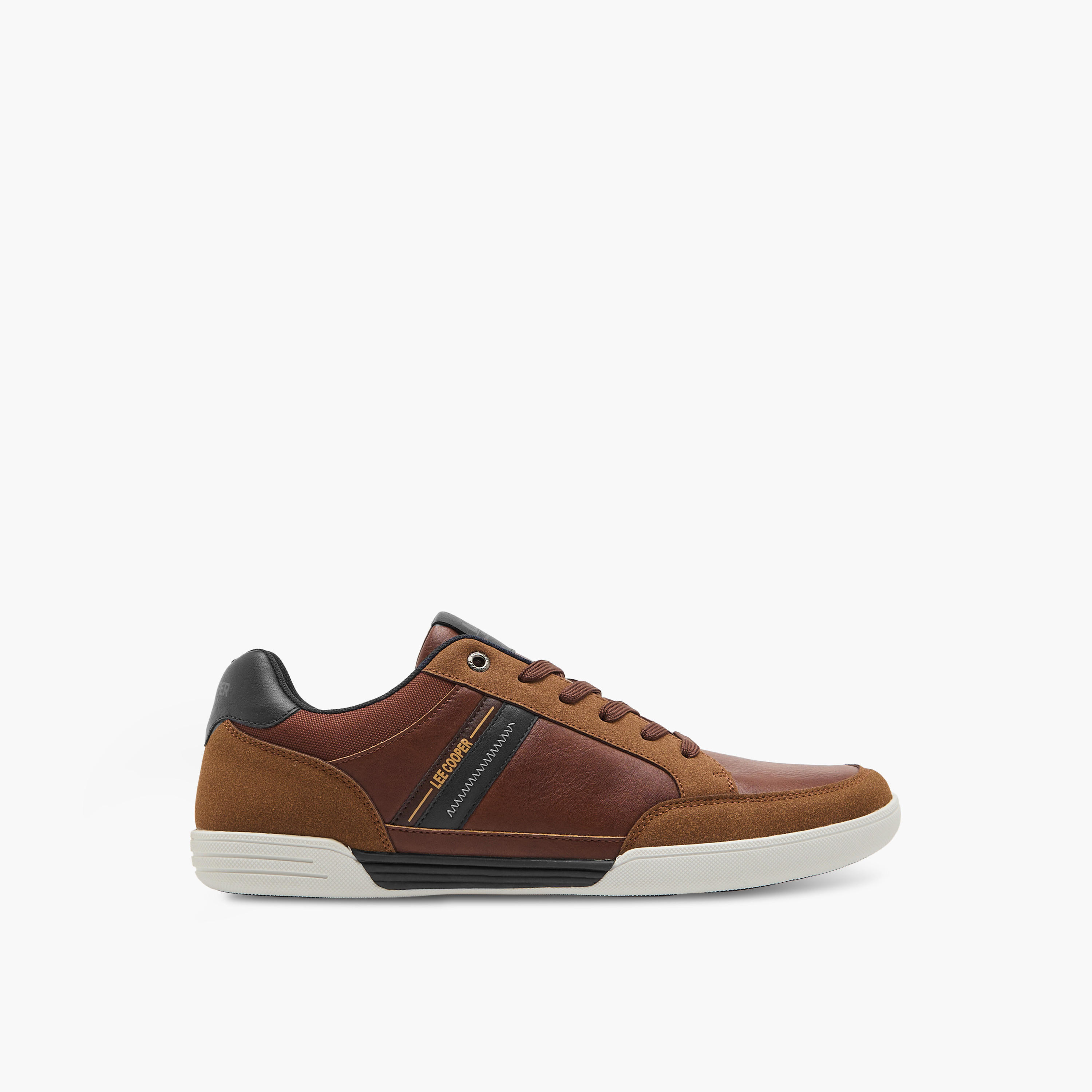 Lee Cooper Men's Panelled Sneakers with Lace-Up Closure-men-shoes-sneakers-image-3