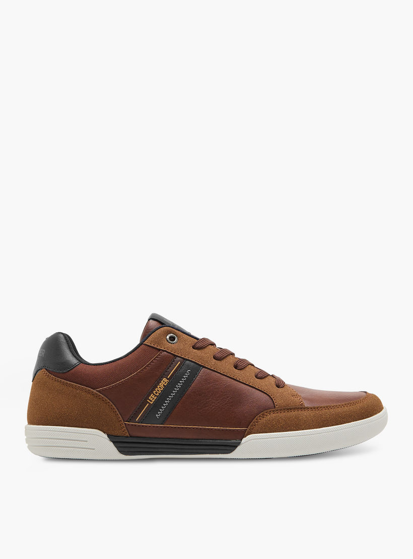Lee Cooper Men's Panelled Sneakers with Lace-Up Closure-men-shoes-sneakers-image-3