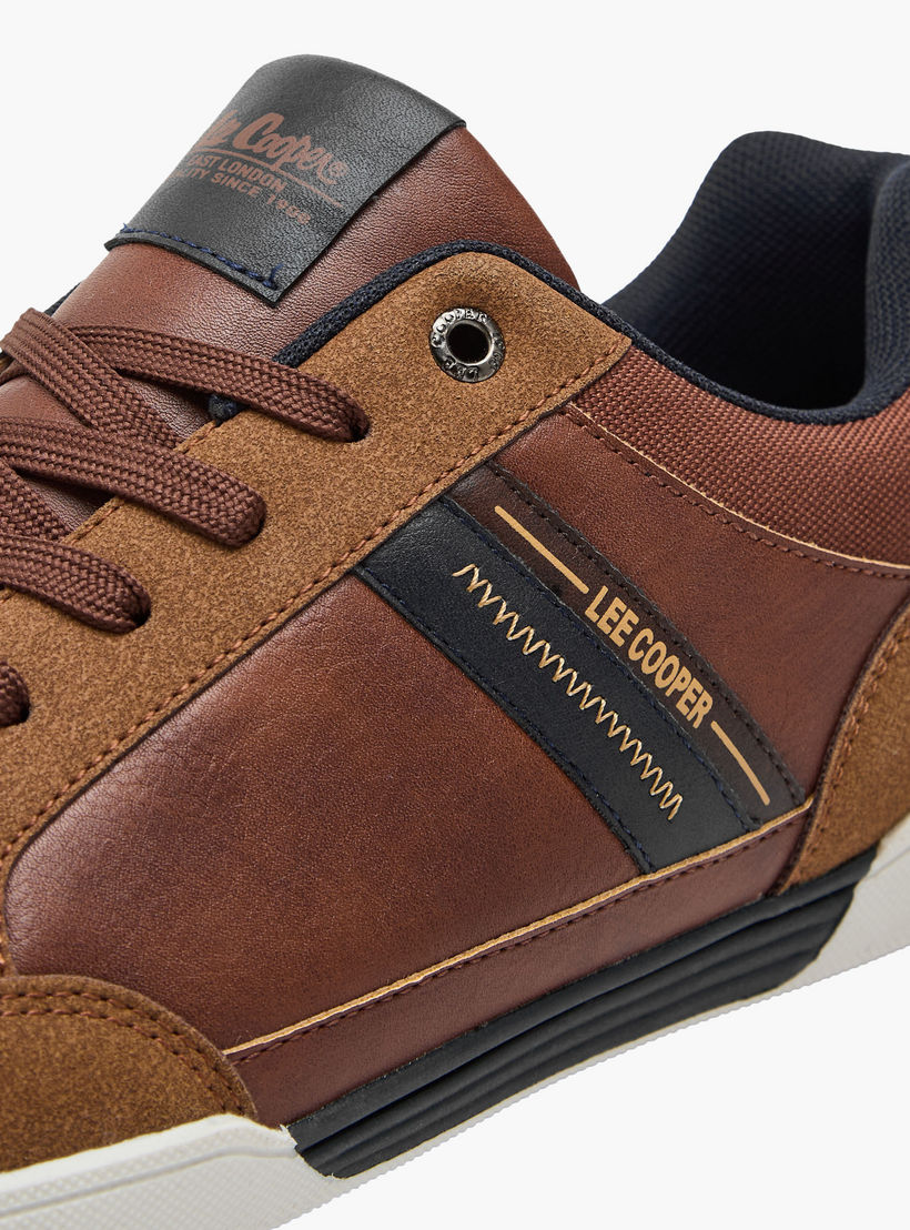 Lee Cooper Men's Panelled Sneakers with Lace-Up Closure-men-shoes-sneakers-image-4
