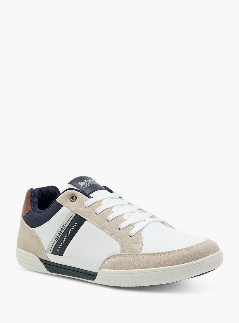 Lee Cooper Men's Panelled Sneakers with Lace-Up Closure-men-shoes-sneakers-image-2