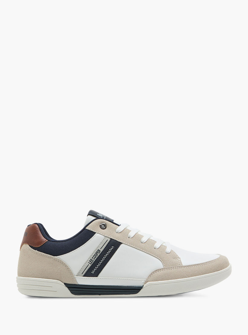 Lee Cooper Men's Panelled Sneakers with Lace-Up Closure-men-shoes-sneakers-image-3