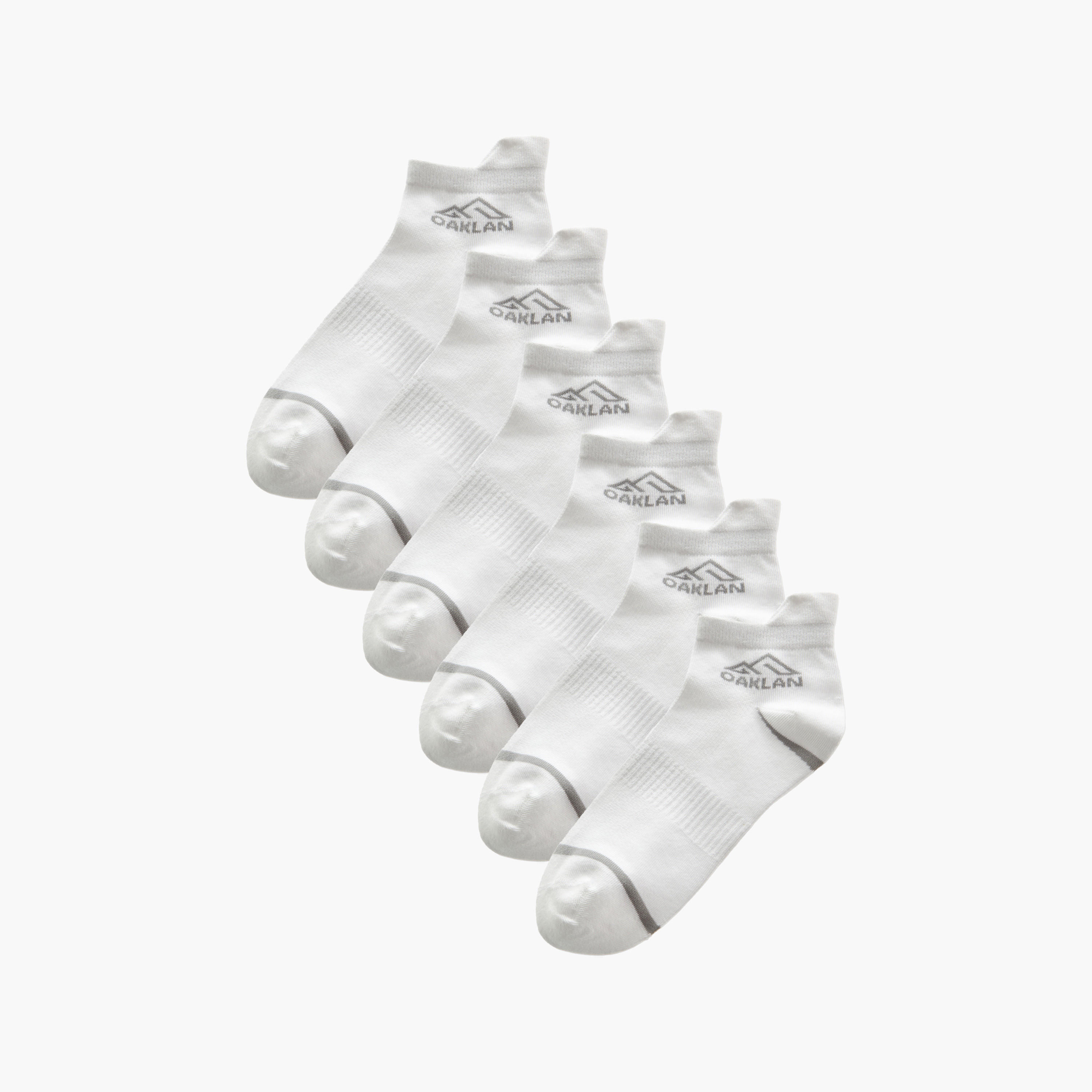 Oaklan by Shoexpress Pack of 6 Ankle Length Cotton Sports Socks-women-socksandstockings-image-1