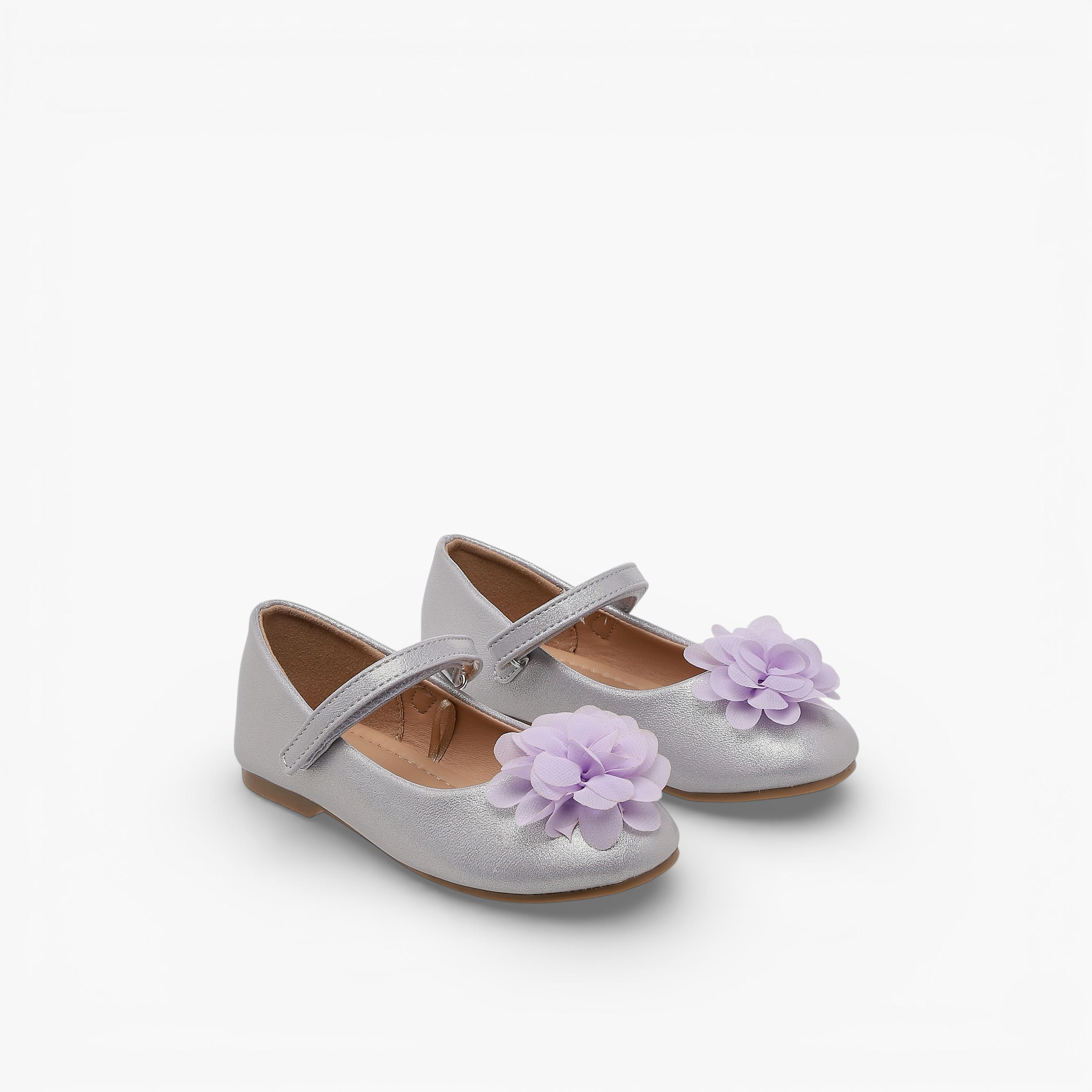 حذاء ماري جين مزين بزهور للبنات من فلورا بيلا-girls-shoes-maryjanes-image-1
