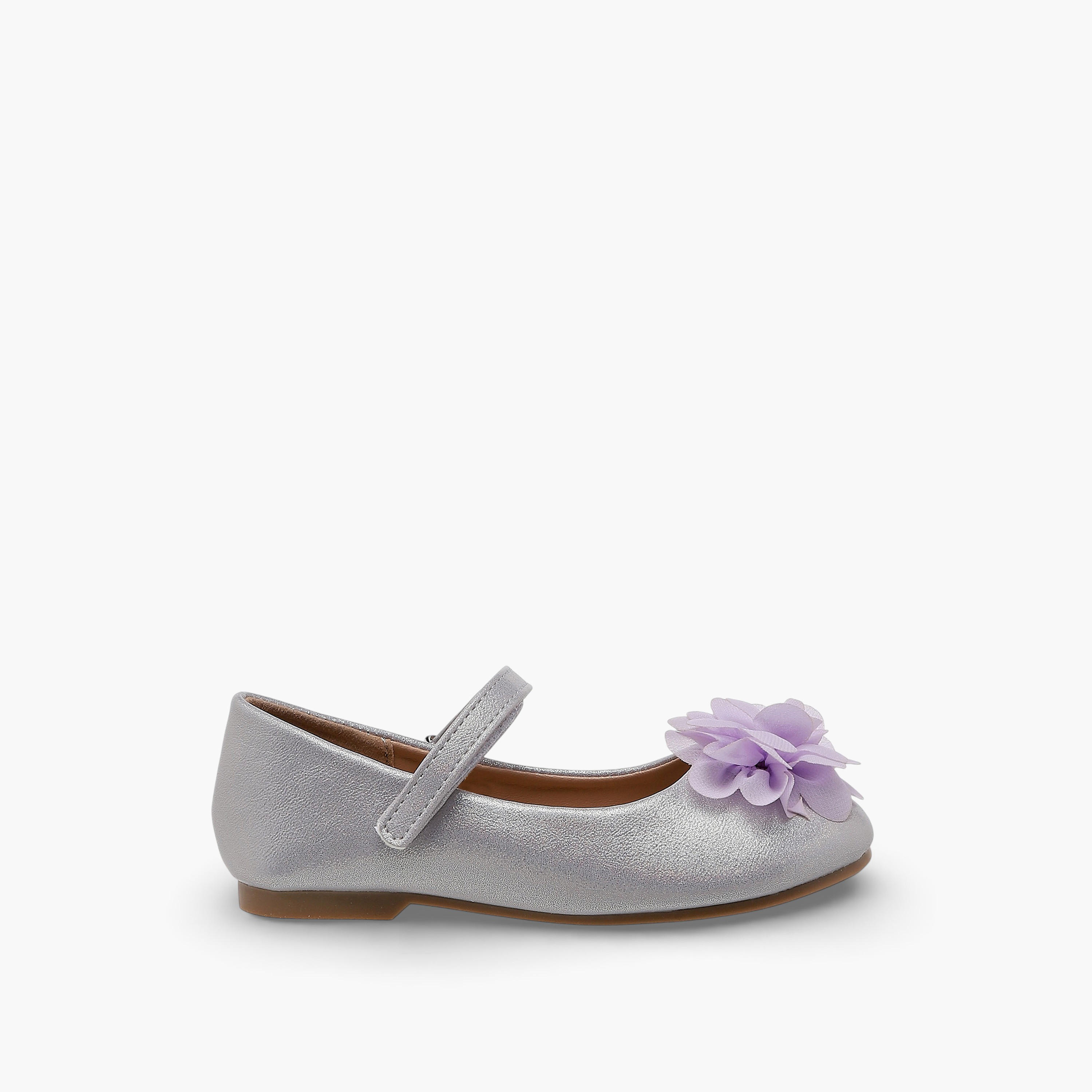 حذاء ماري جين مزين بزهور للبنات من فلورا بيلا-girls-shoes-maryjanes-image-3
