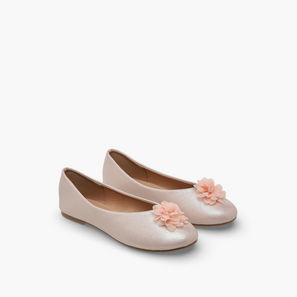 حذاء باليرينا بزينة أزهار للبنات من فلورا بيلا-girls-shoes-ballerinas-image-1