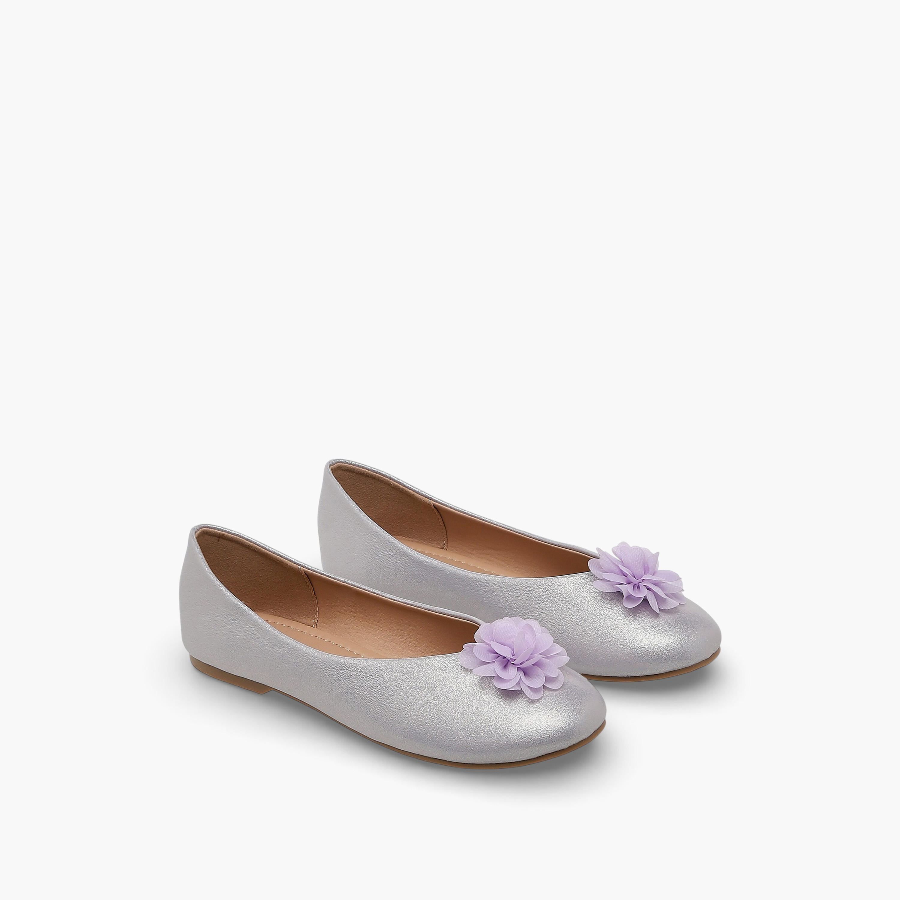 Flora Bella Girls Floral Accent Ballerina Shoes-girls-shoes-ballerinas-image-1