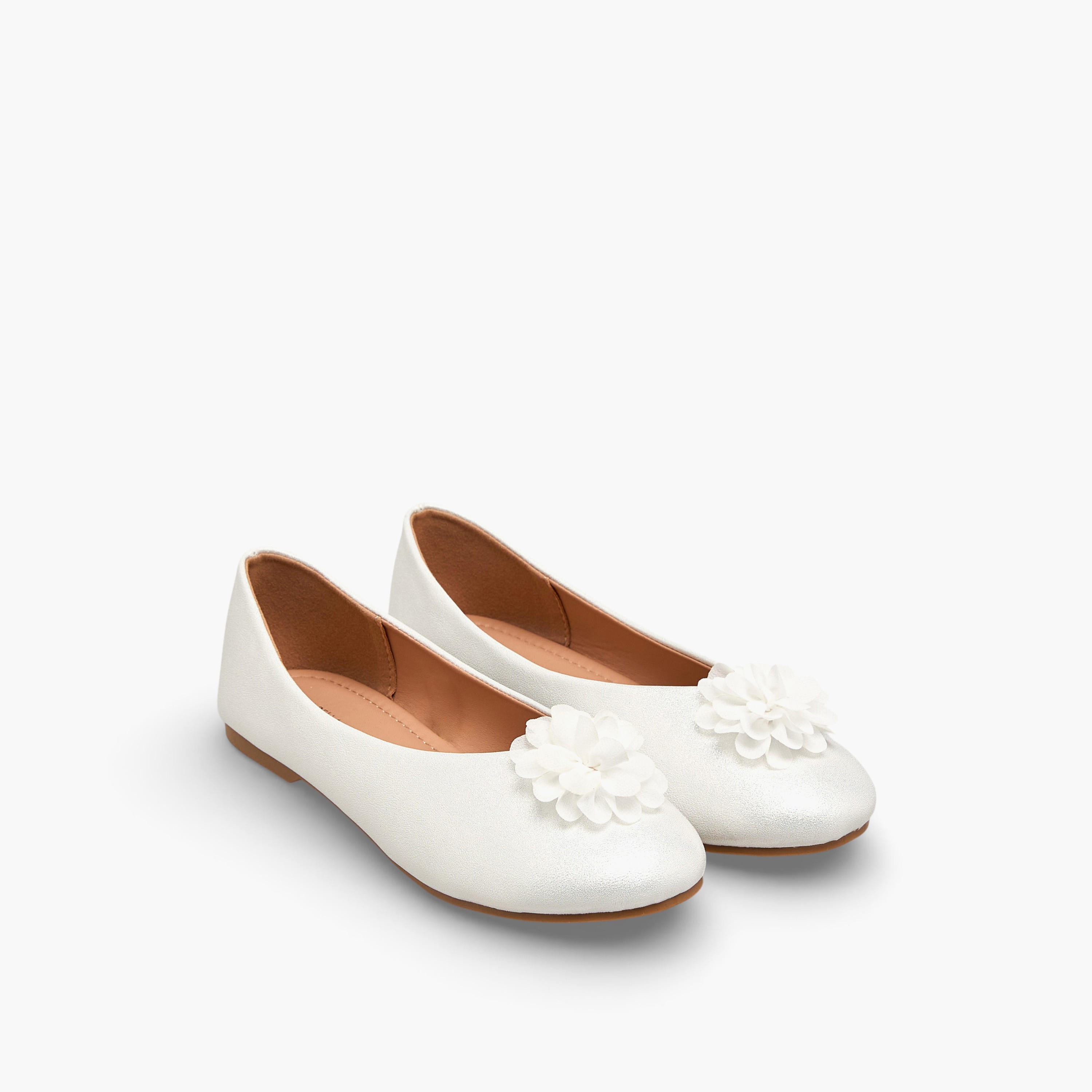 Flora Bella Girls Floral Accent Ballerina Shoes-girls-shoes-ballerinas-image-1