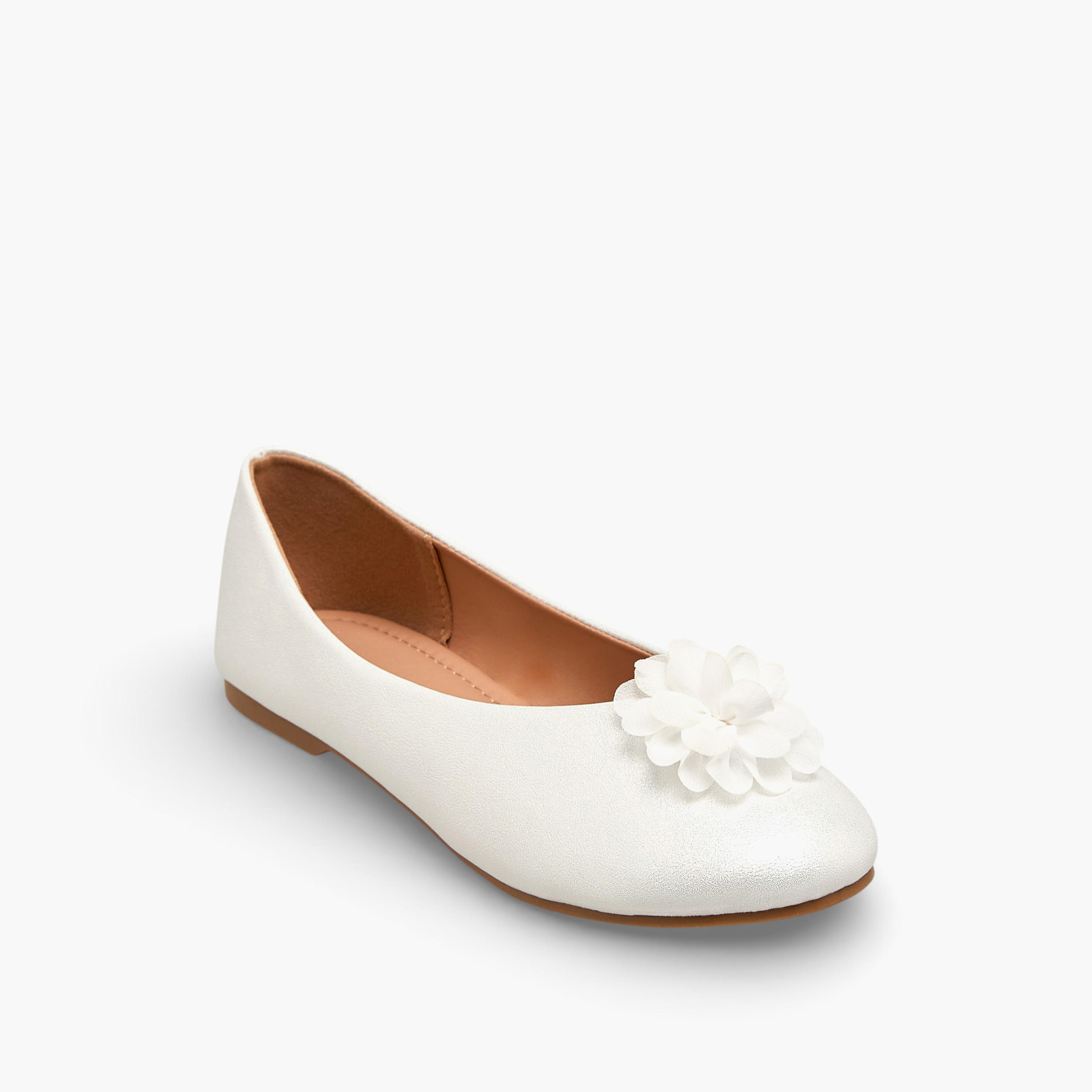 Flora Bella Girls Floral Accent Ballerina Shoes-girls-shoes-ballerinas-image-2