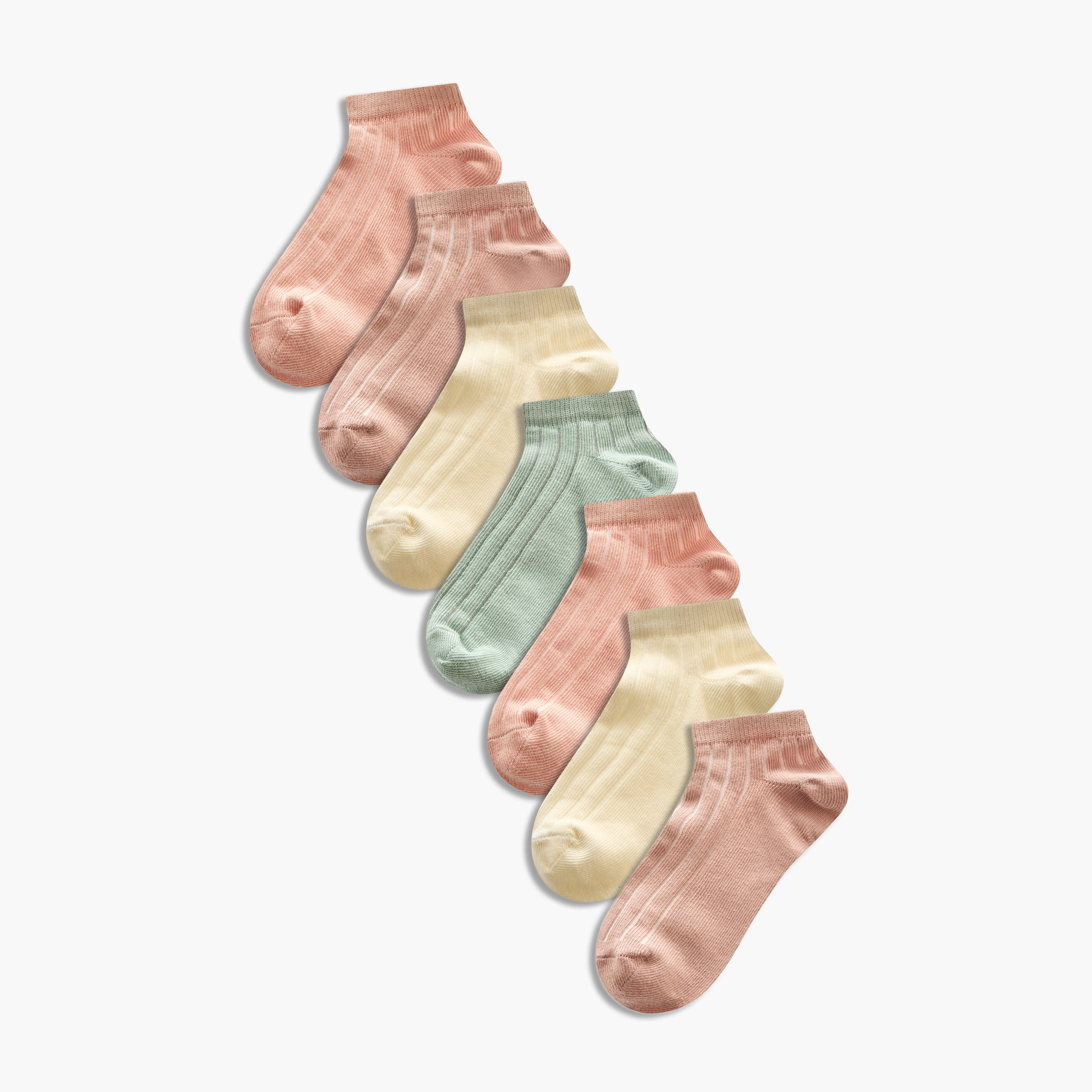 Pack of 7 Flora Bella Girls Socks Non Terry Ankle Length-girls-accessories-socks-image-1