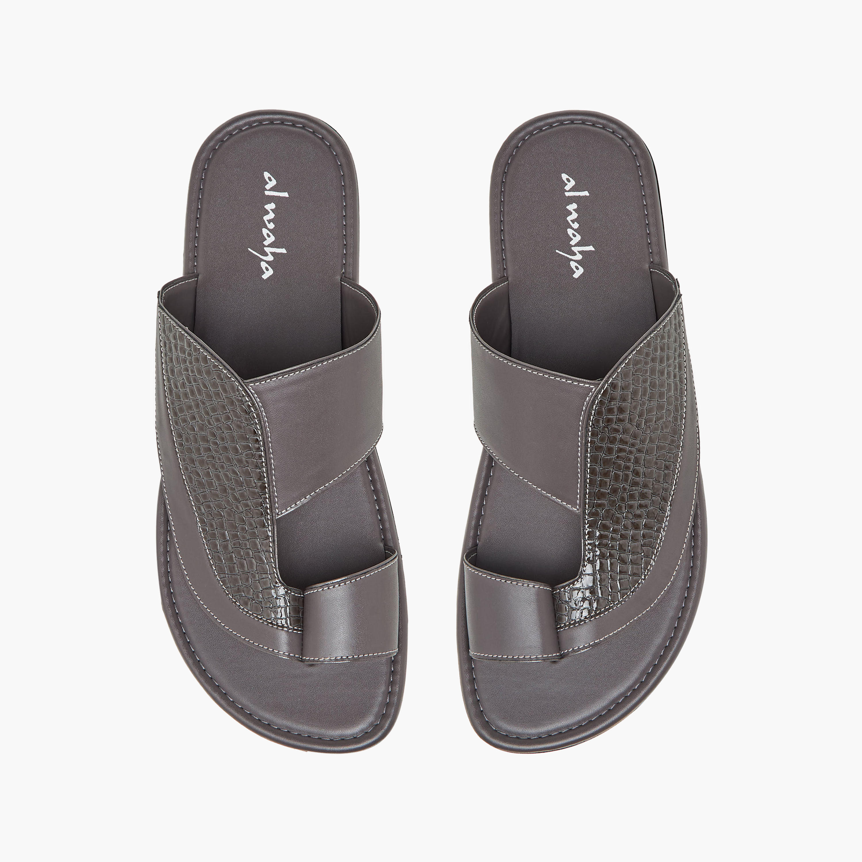 صندل عربي بتفاصيل حلقة إصبع للرجال من الواحة-men-shoes-sandals-image-1