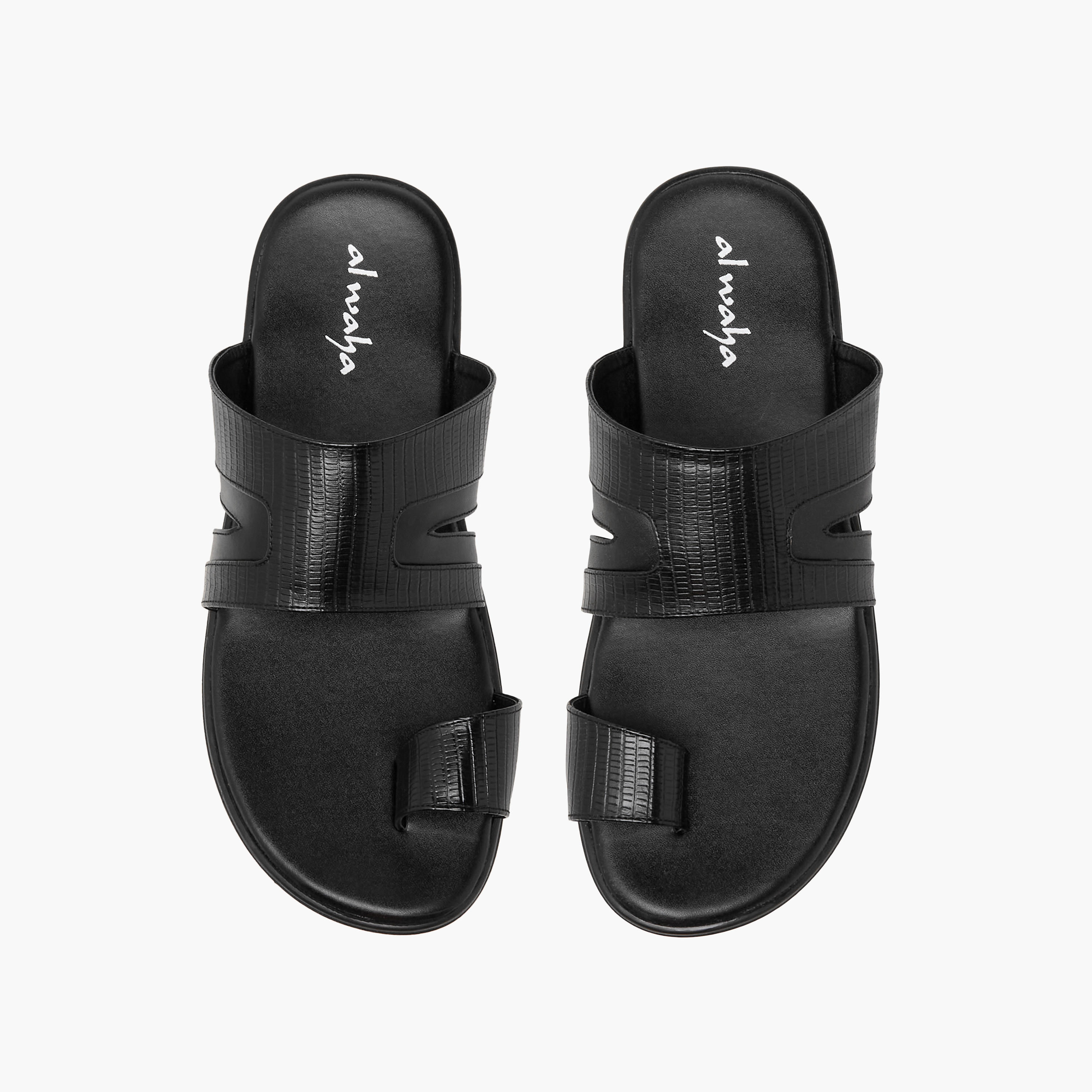 صندل عربي بتفاصيل حلقة إصبع للرجال من الواحة-men-shoes-sandals-image-1