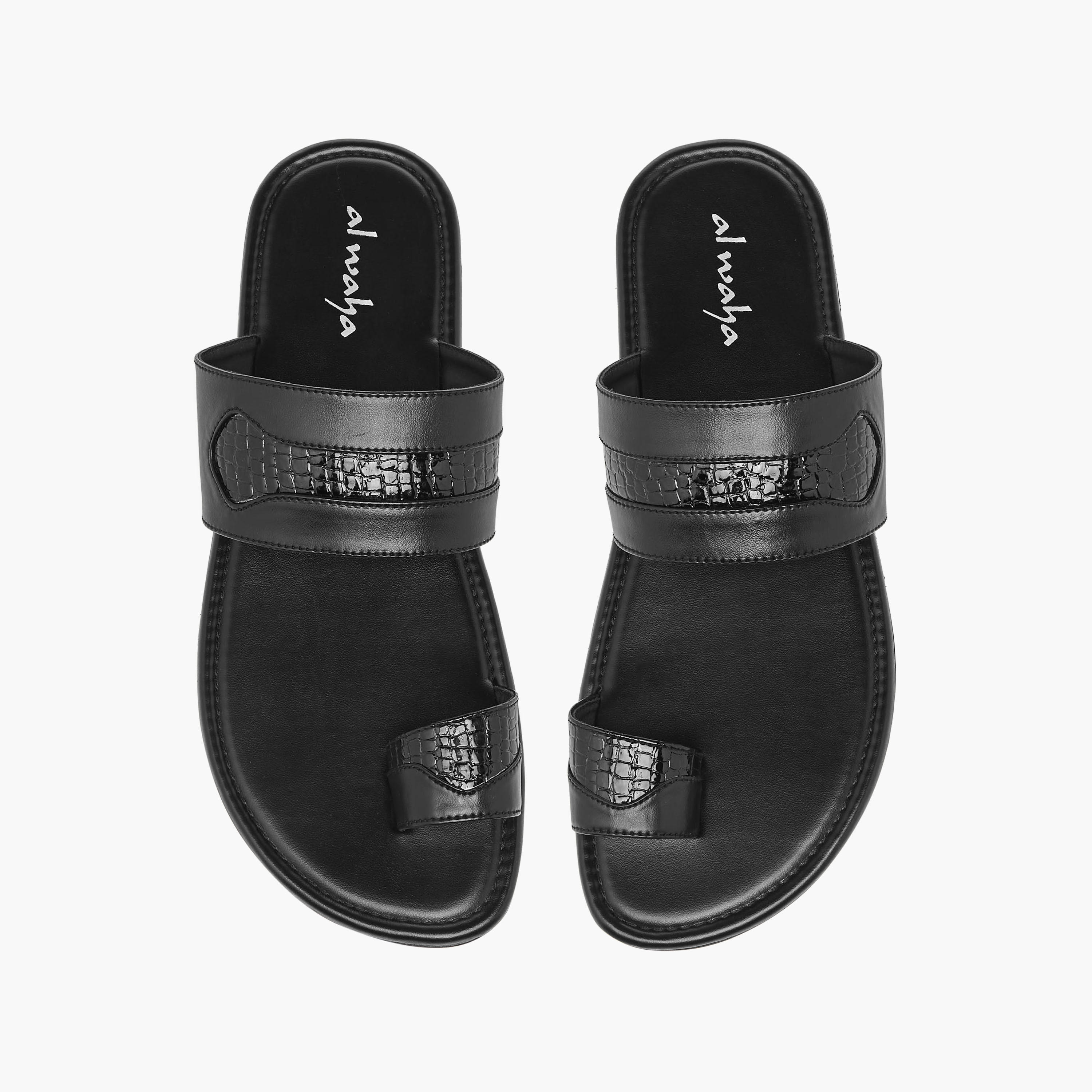 صندل عربي بتفاصيل حلقة إصبع للرجال من الواحة-men-shoes-sandals-image-1
