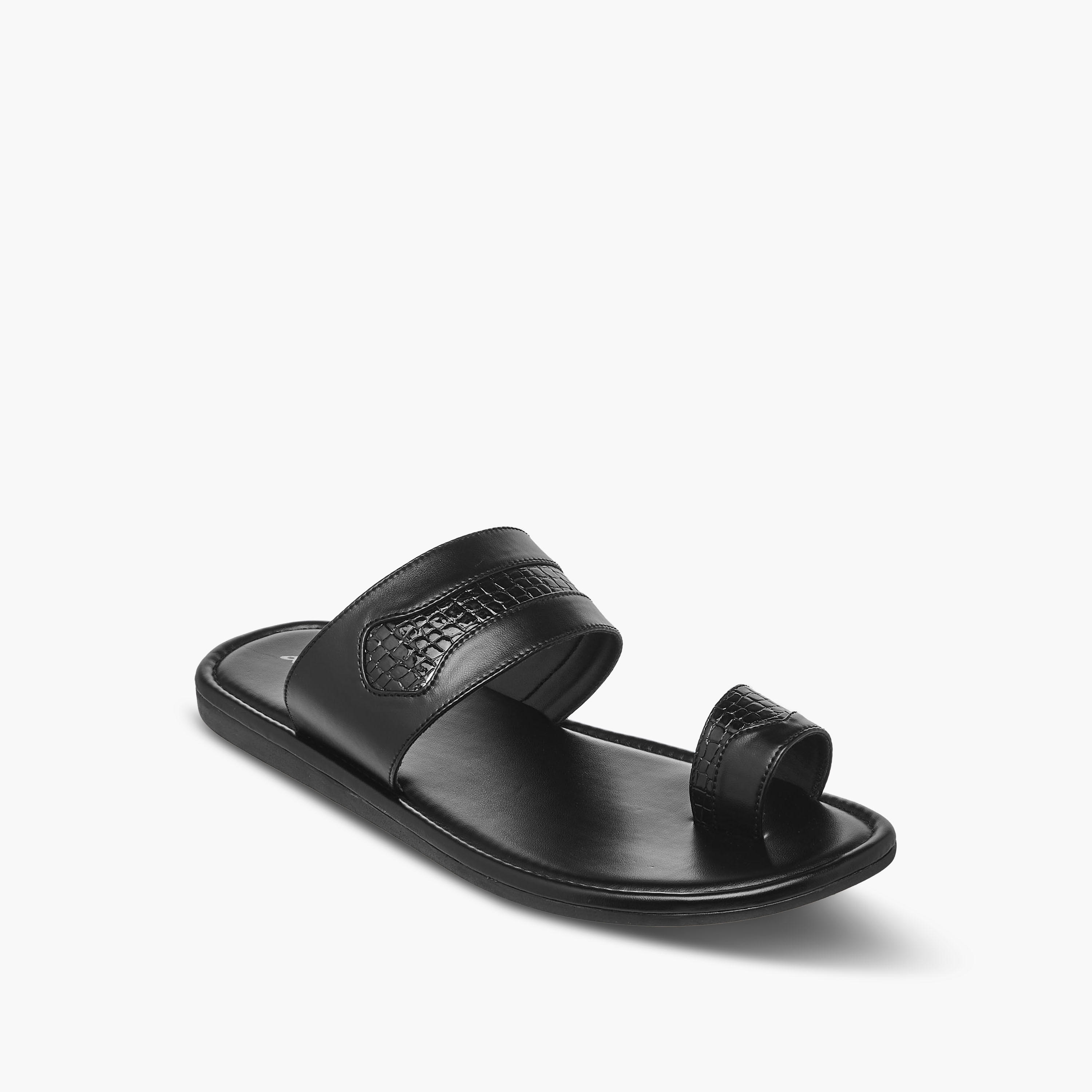 صندل عربي بتفاصيل حلقة إصبع للرجال من الواحة-men-shoes-sandals-image-2