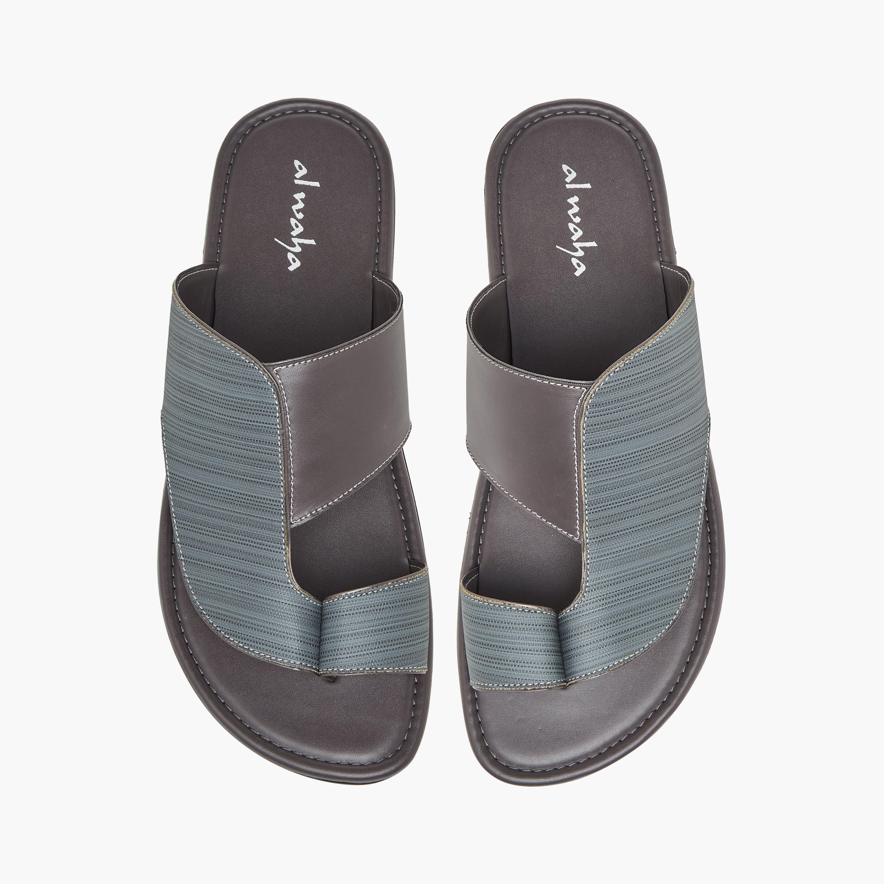 صندل عربي بتفاصيل حلقة إصبع للرجال من الواحة-men-shoes-sandals-image-1