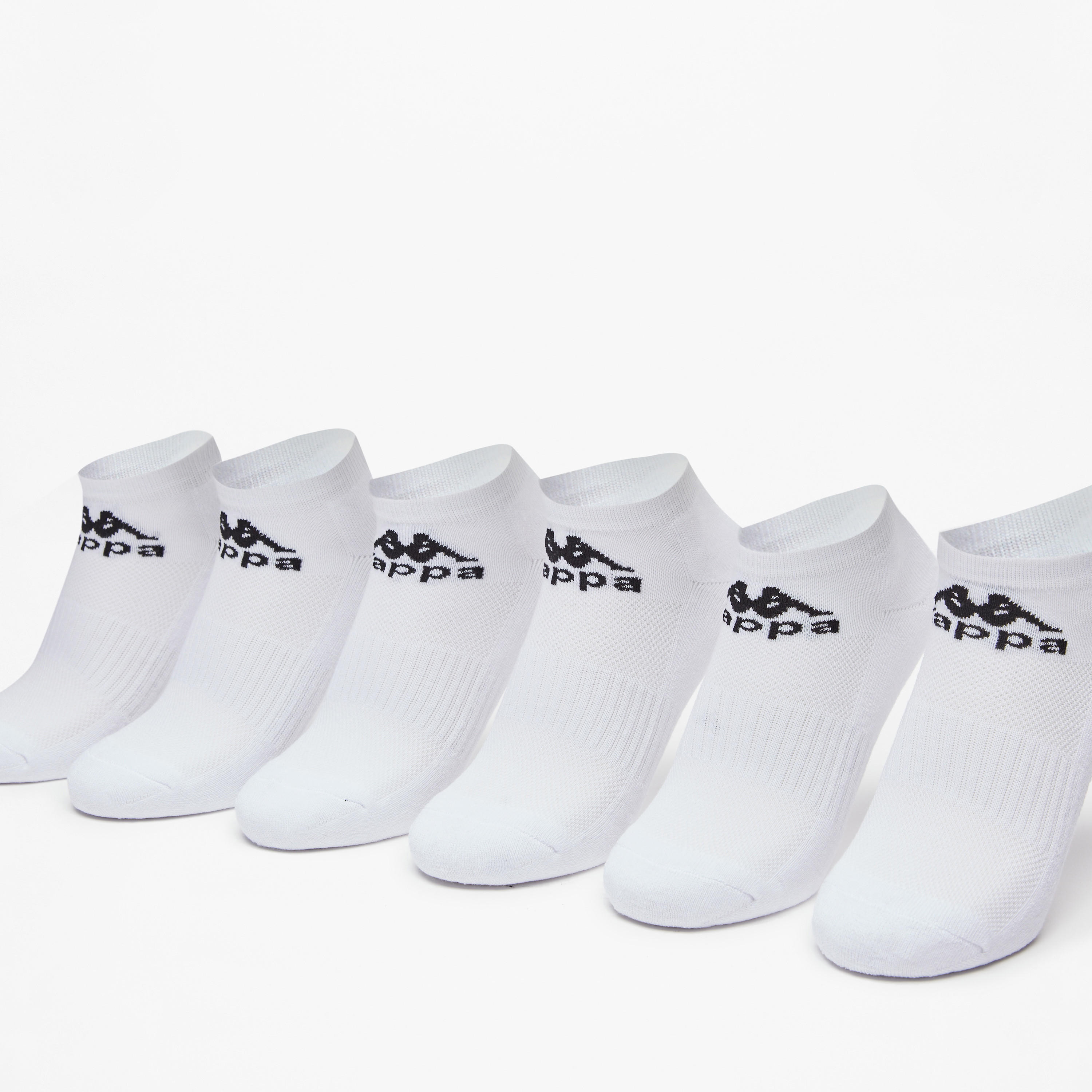 Kappa Logo Print Ankle Length Cushioned Socks - Set of 6-girls-accessories-socks-image-2
