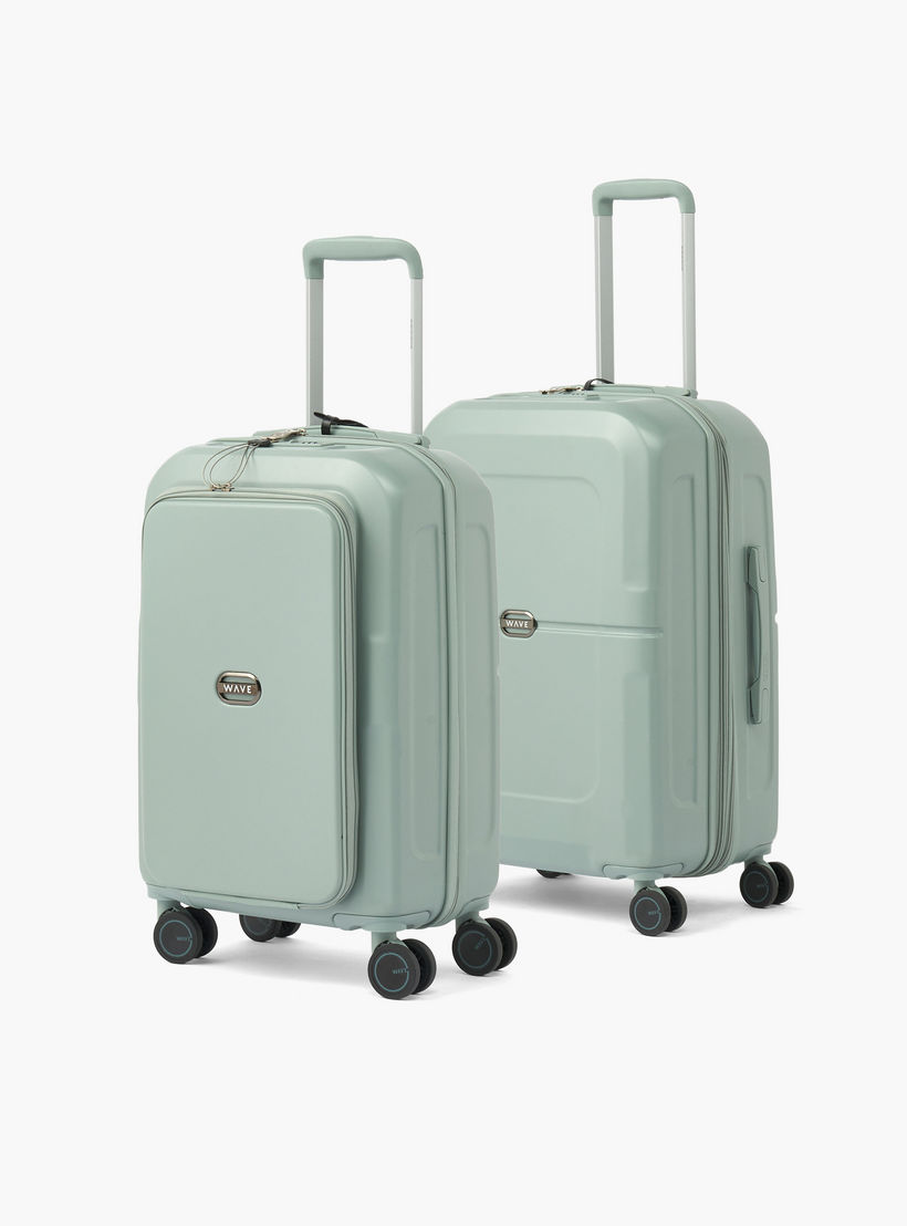 WAVE Solid Hardcase Luggage Trolley with Retractable Handle - 24 inches Check-In Bag-travel-luggagesandbags-luggage-image-11