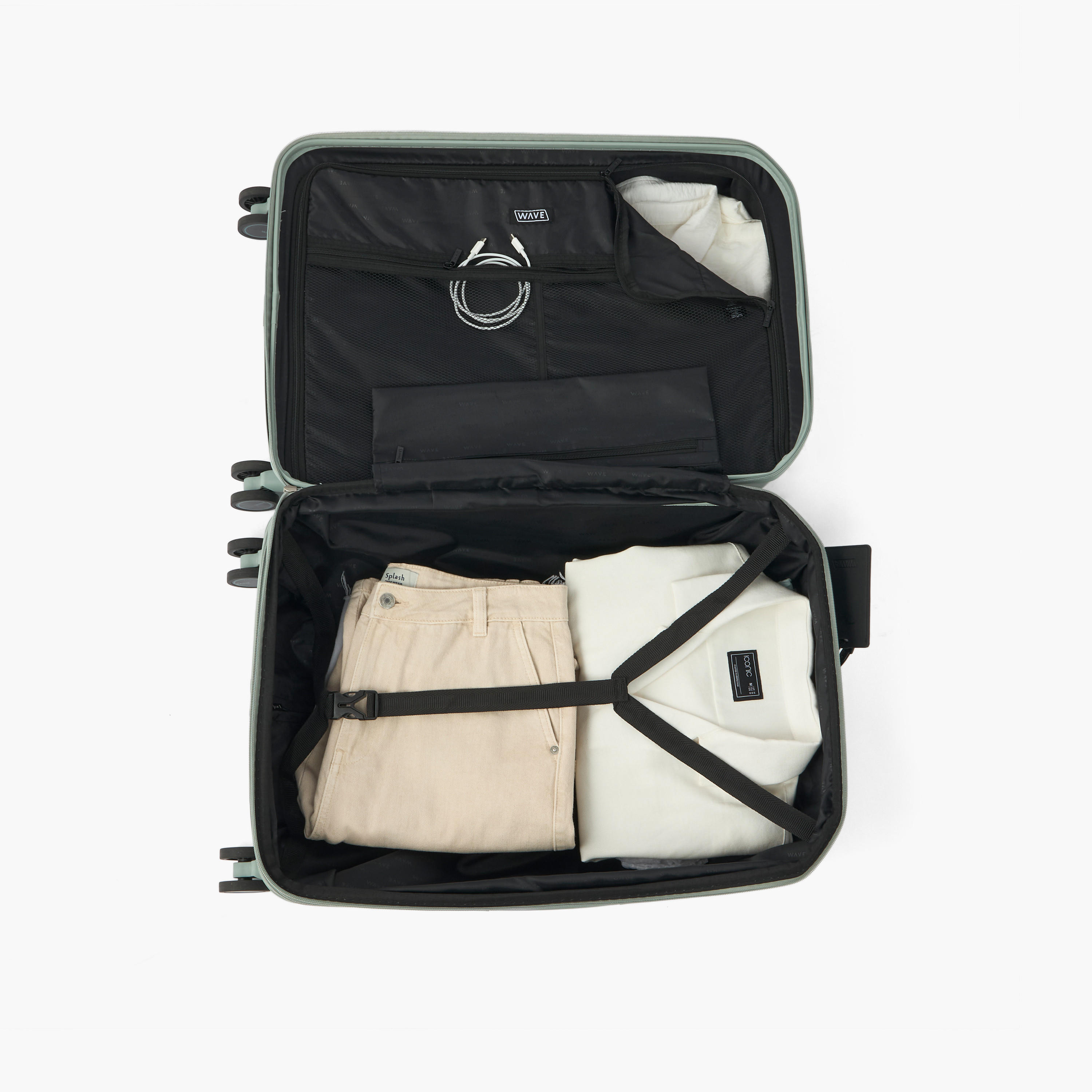 WAVE Solid Hardcase Luggage Trolley with Retractable Handle - 24 inches Check-In Bag-travel-luggagesandbags-luggage-image-9