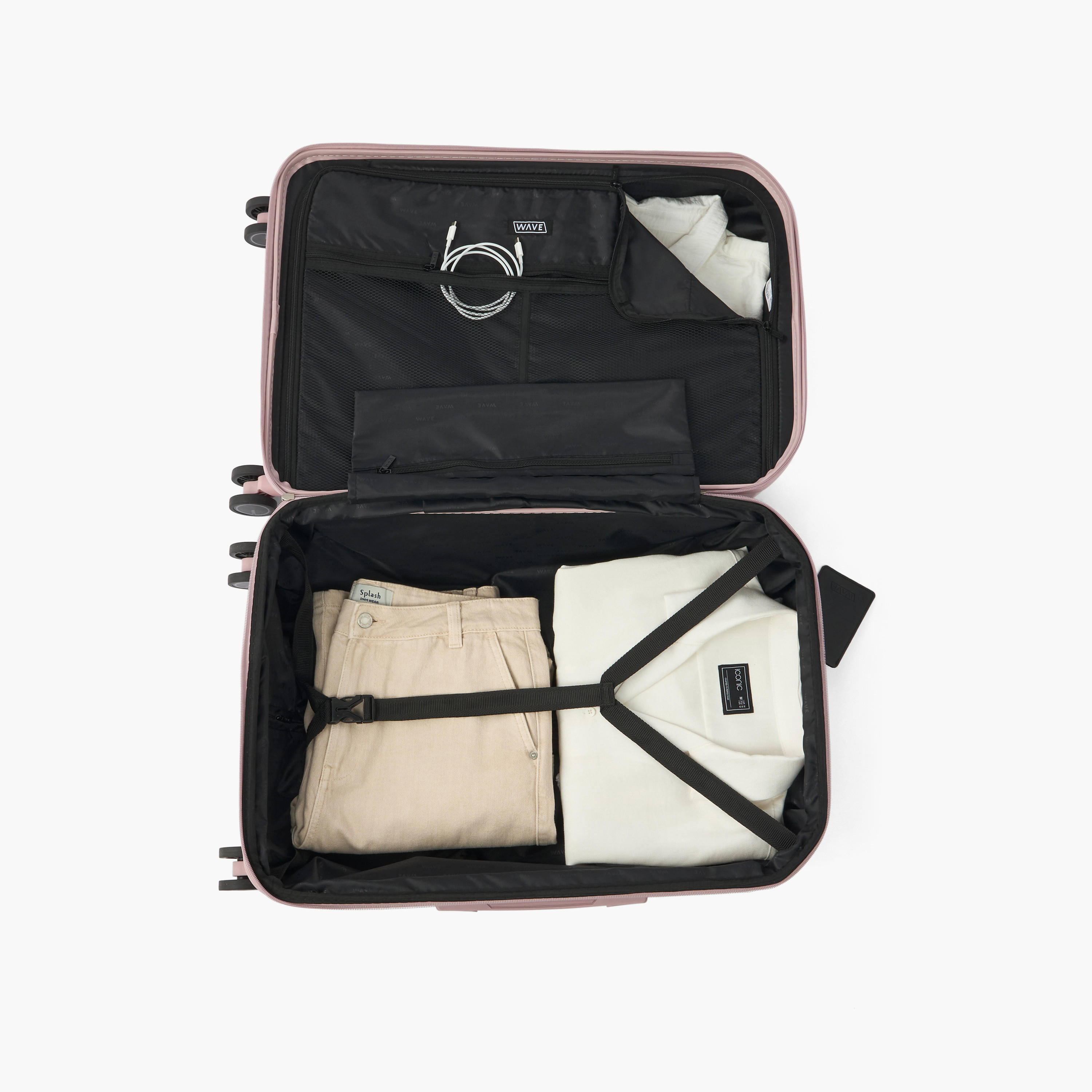 WAVE Solid Hardcase Luggage Trolley with Retractable Handle - 24 inches Check-In Bag-travel-luggagesandbags-luggage-image-9