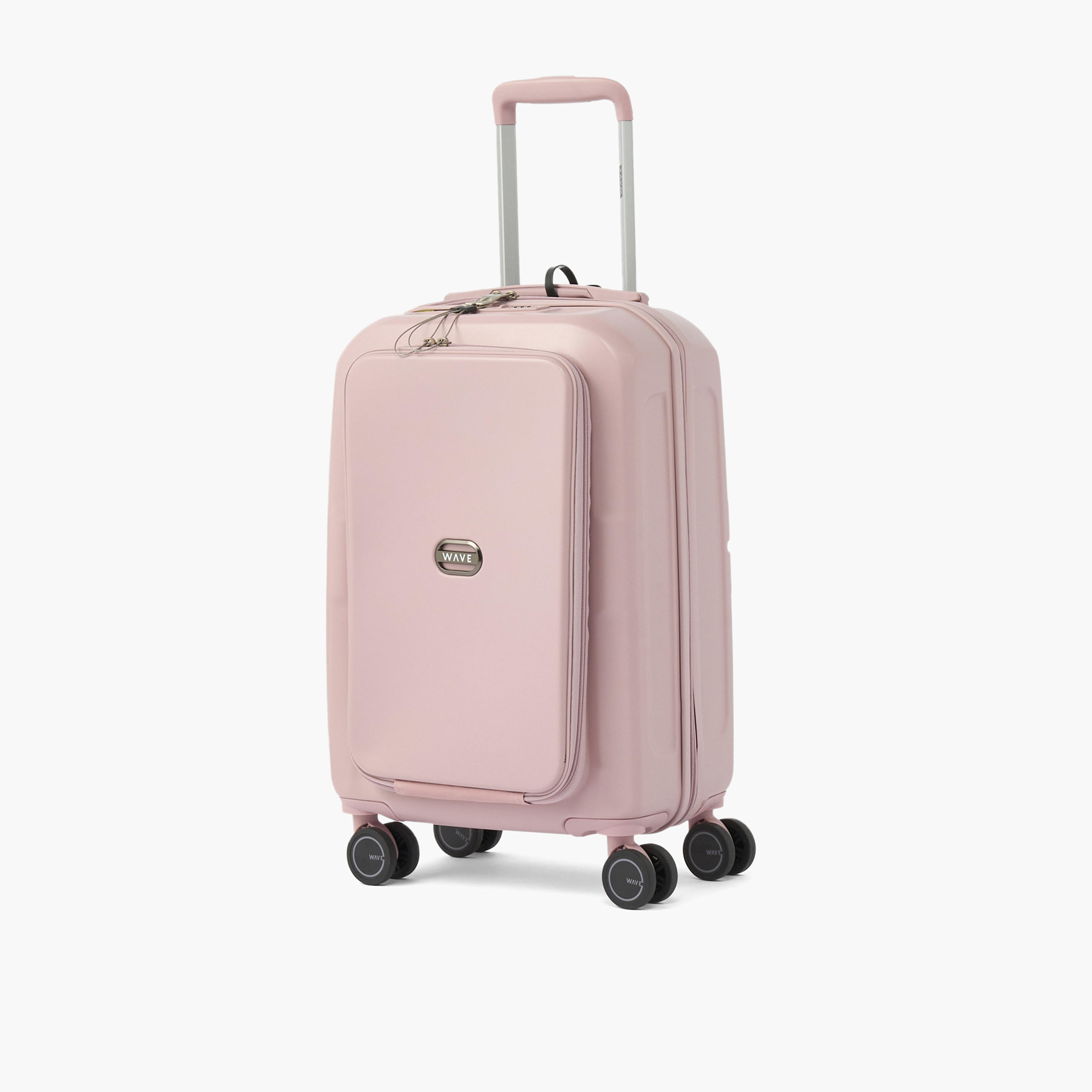 WAVE Solid Hardcase Luggage Trolley with Retractable Handle - 20 inches Cabin Bag-travel-luggagesandbags-luggage-image-1