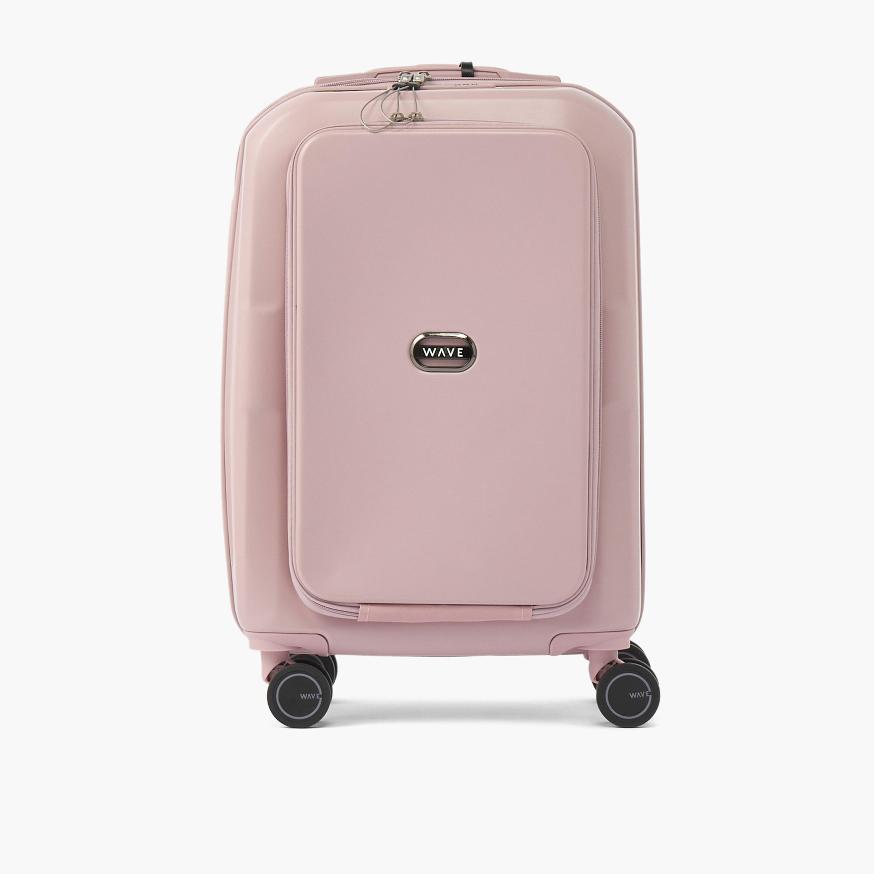 WAVE Solid Hardcase Luggage Trolley with Retractable Handle - 20 inches Cabin Bag-travel-luggagesandbags-luggage-image-2