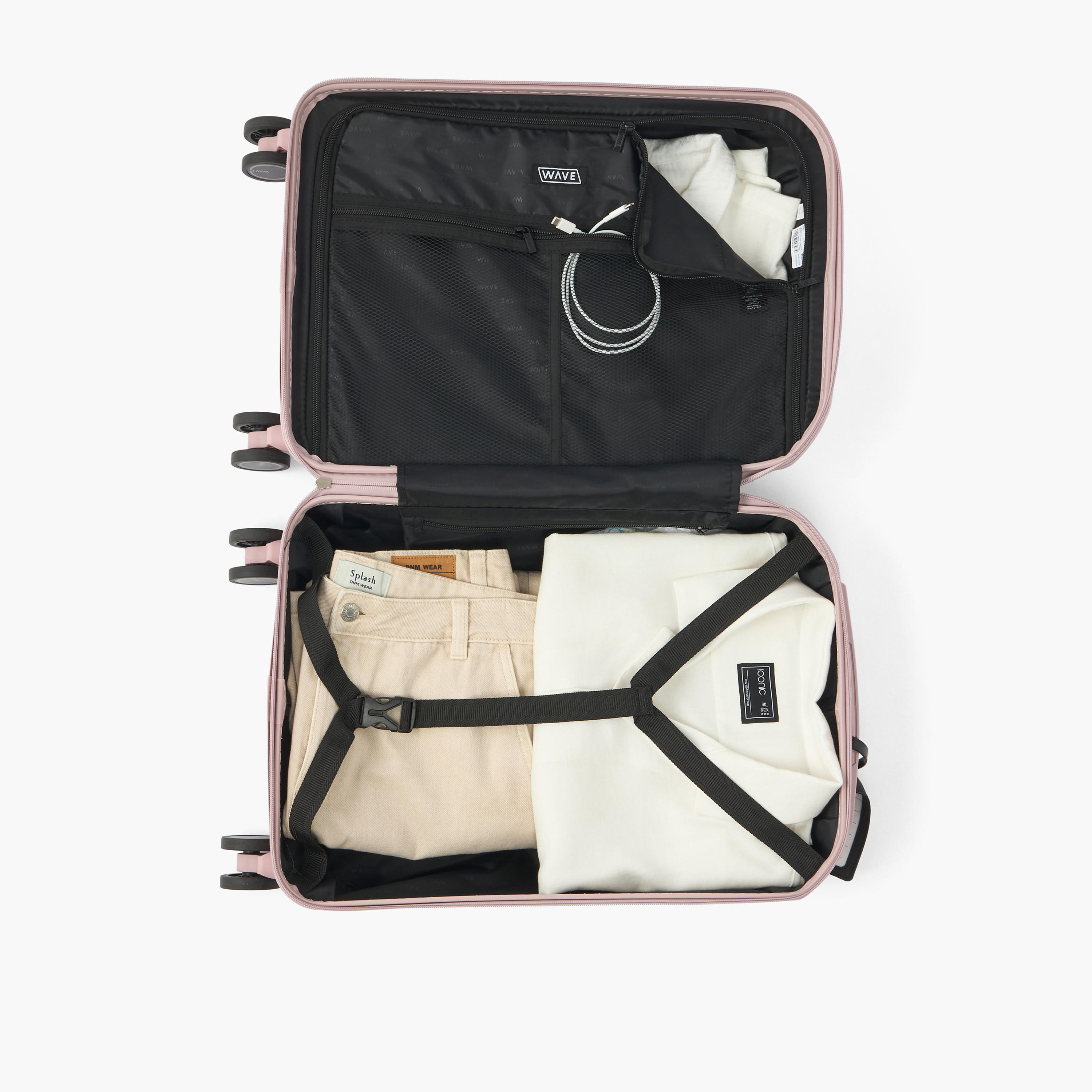 WAVE Solid Hardcase Luggage Trolley with Retractable Handle - 20 inches Cabin Bag-travel-luggagesandbags-luggage-image-9
