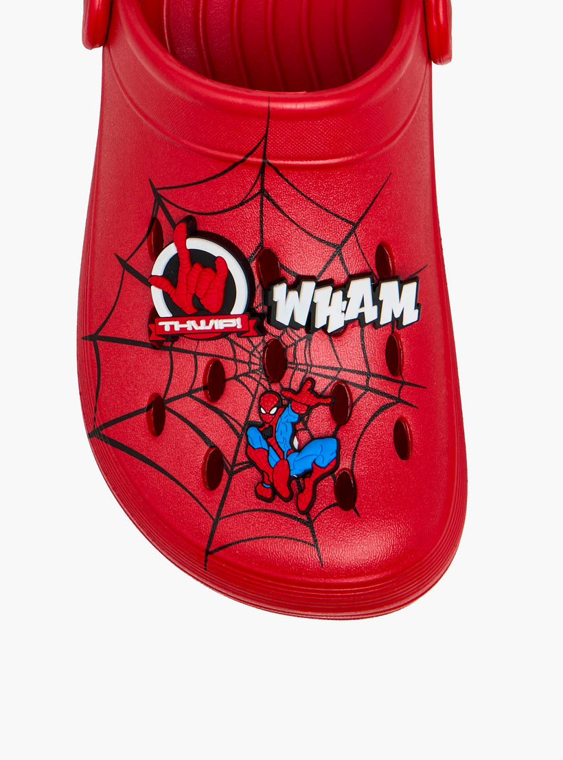 Boys Spider-Man Print Clogs-boys-shoes-sandals-image-4