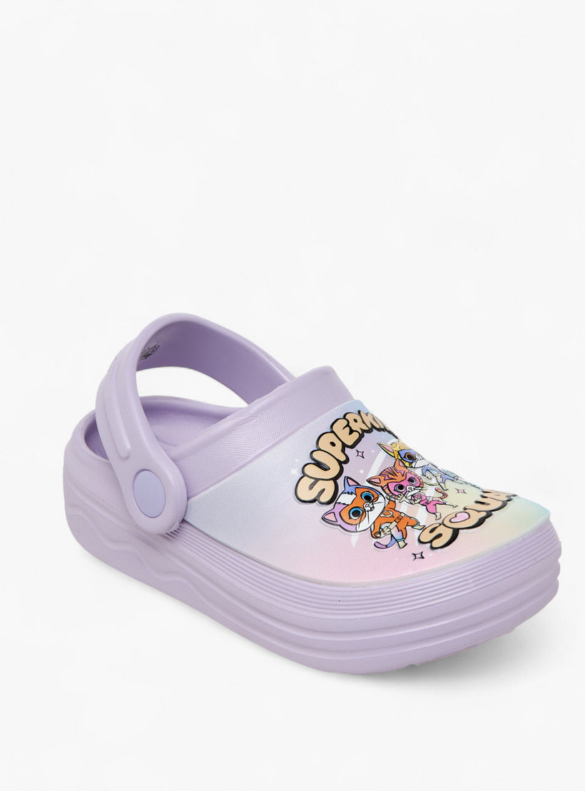 Disney Girls Superkitty Squad Print Backstrap Clogs-girls-shoes-sandals-image-2