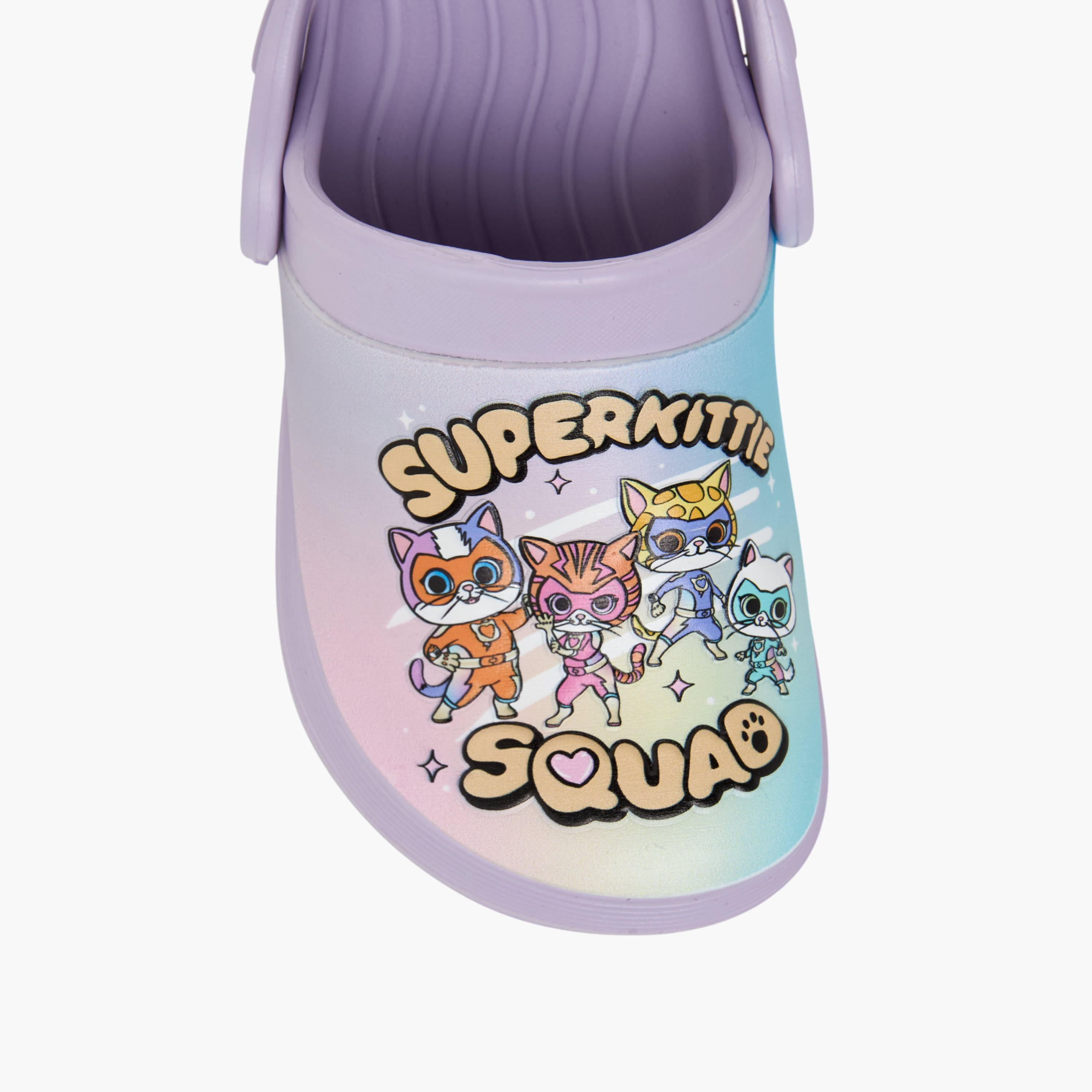 Disney Girls Superkitty Squad Print Backstrap Clogs-girls-shoes-sandals-image-4