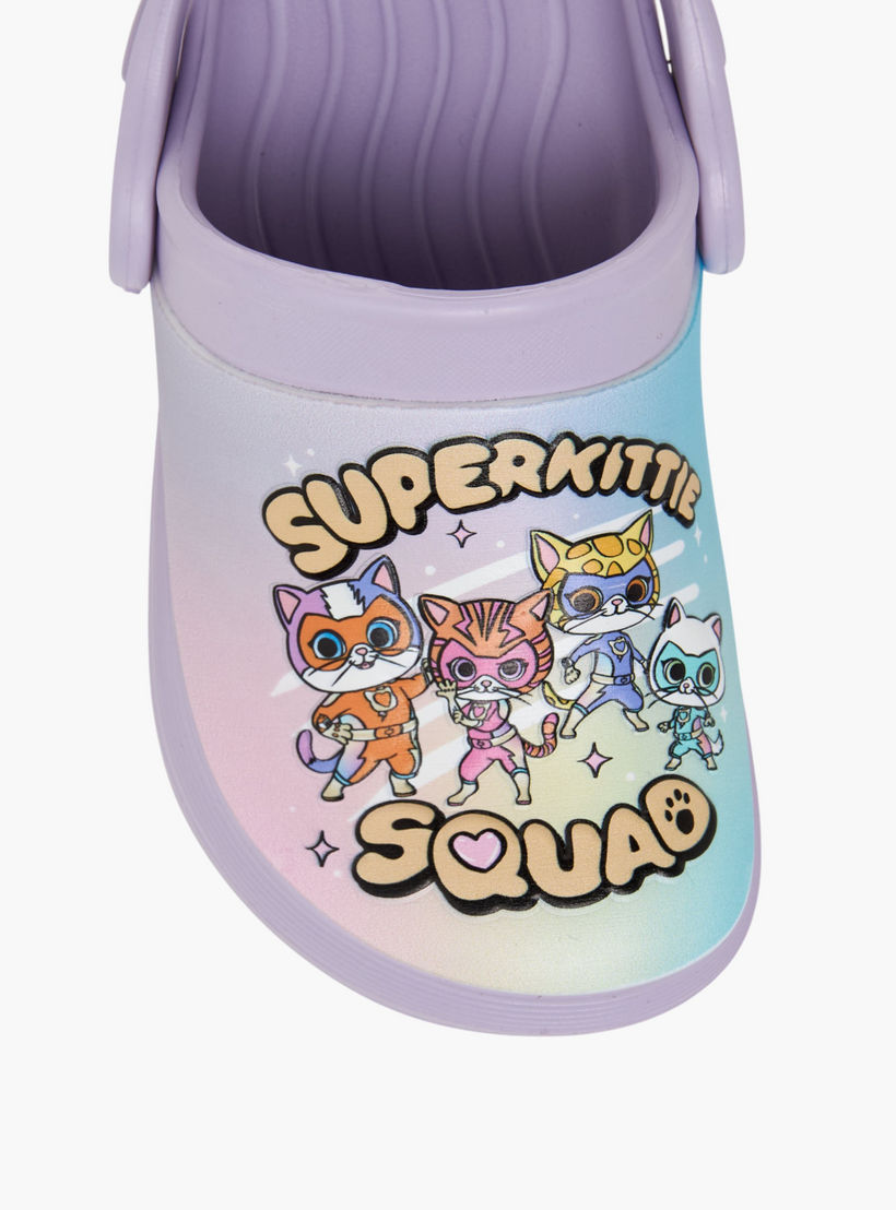 Disney Girls Superkitty Squad Print Backstrap Clogs-girls-shoes-sandals-image-4