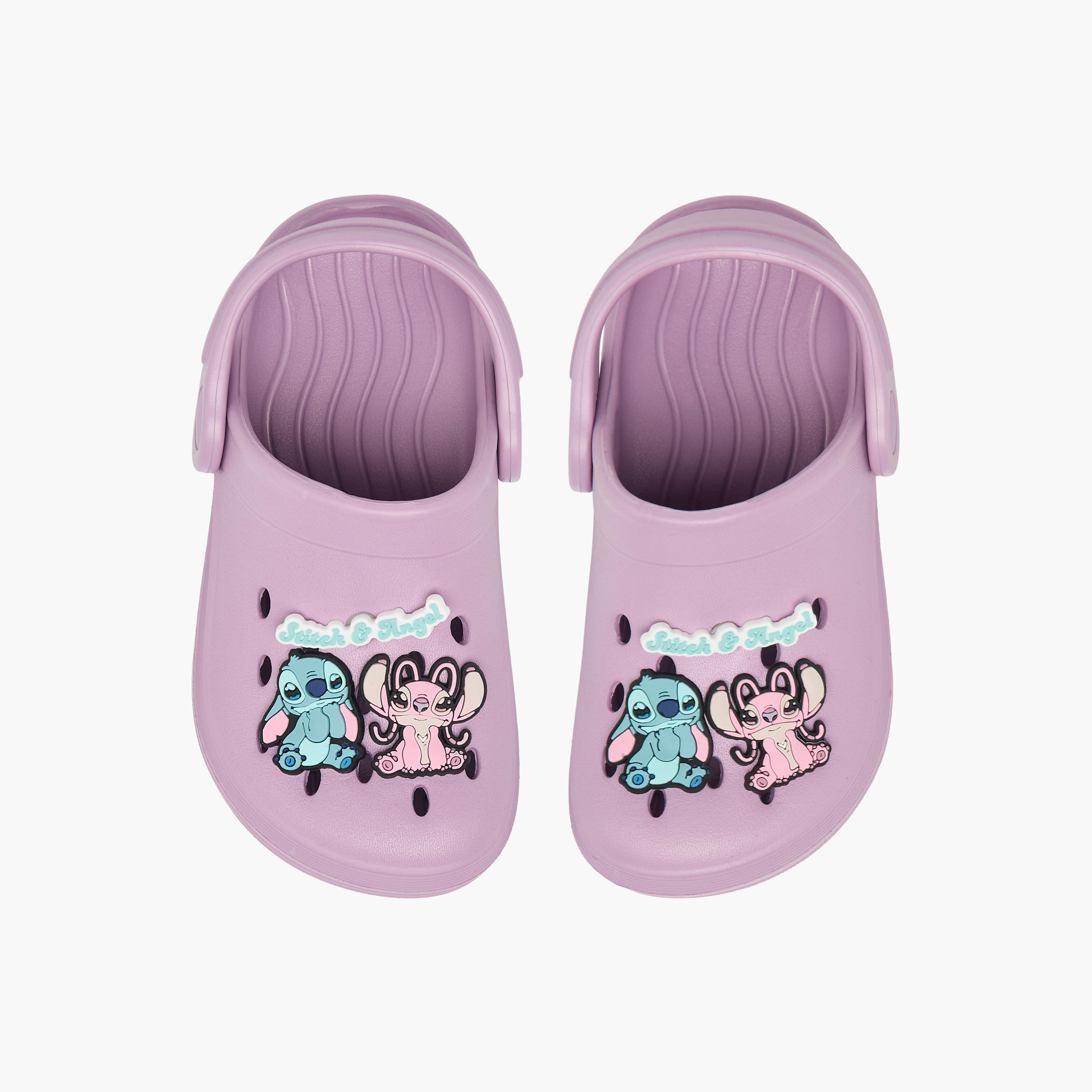 Disney Girls Angel and Stitch Jibbitz Charm Detail Clogs-girls-shoes-sandals-image-1