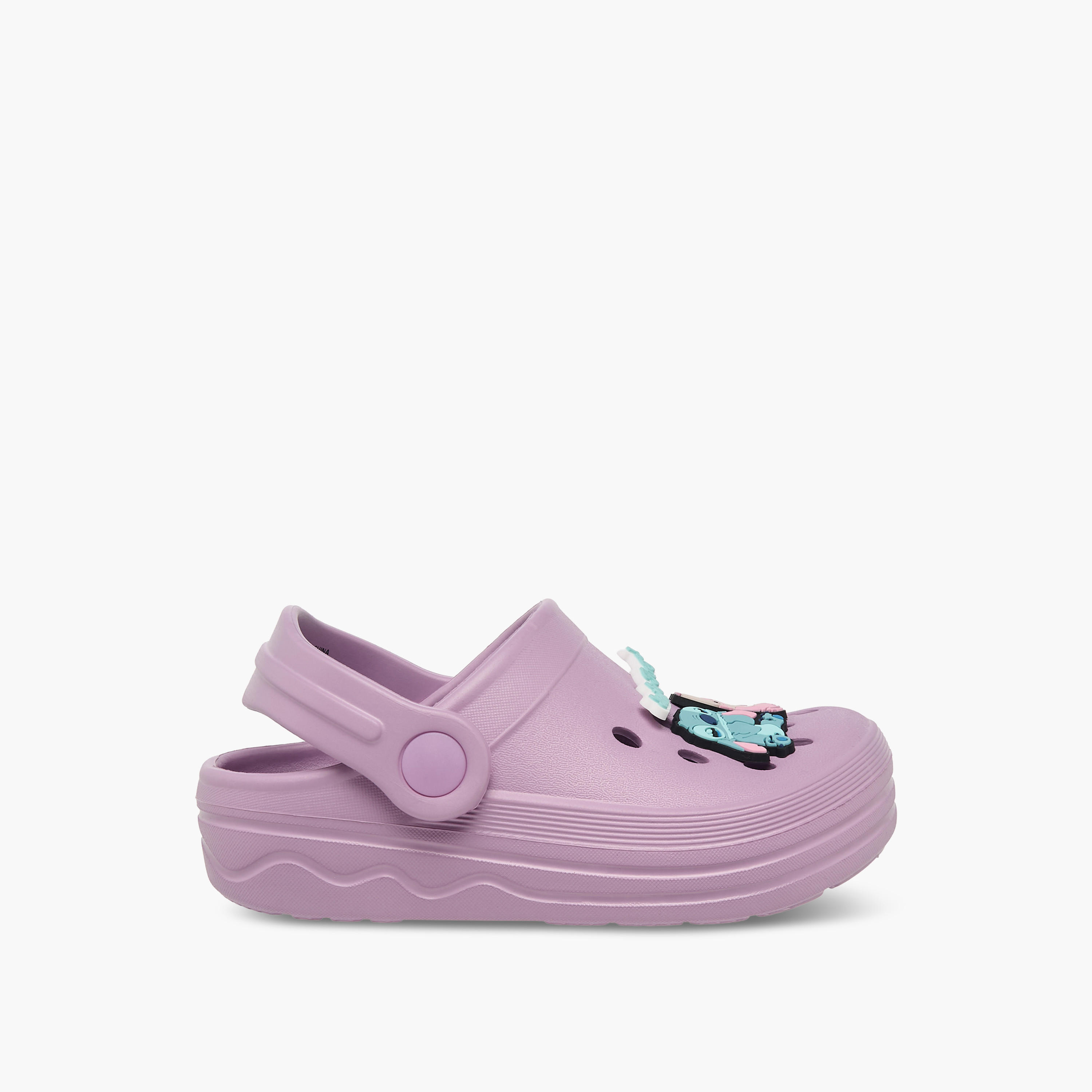 Disney Girls Angel and Stitch Jibbitz Charm Detail Clogs-girls-shoes-sandals-image-3
