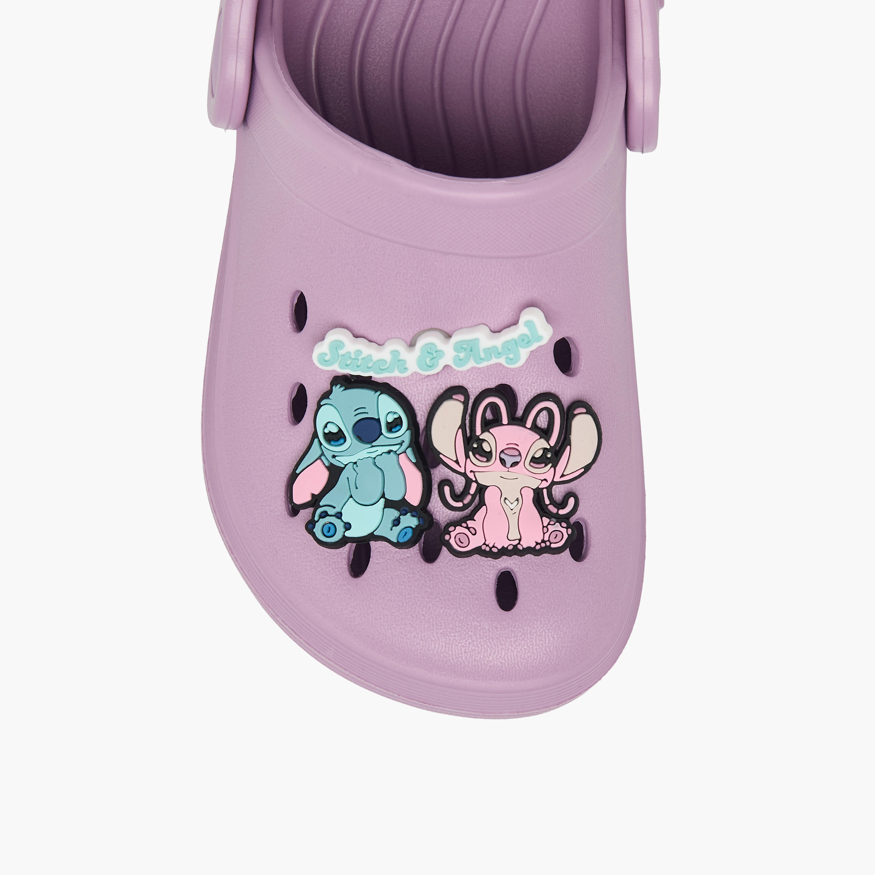 Disney Girls Angel and Stitch Jibbitz Charm Detail Clogs-girls-shoes-sandals-image-4