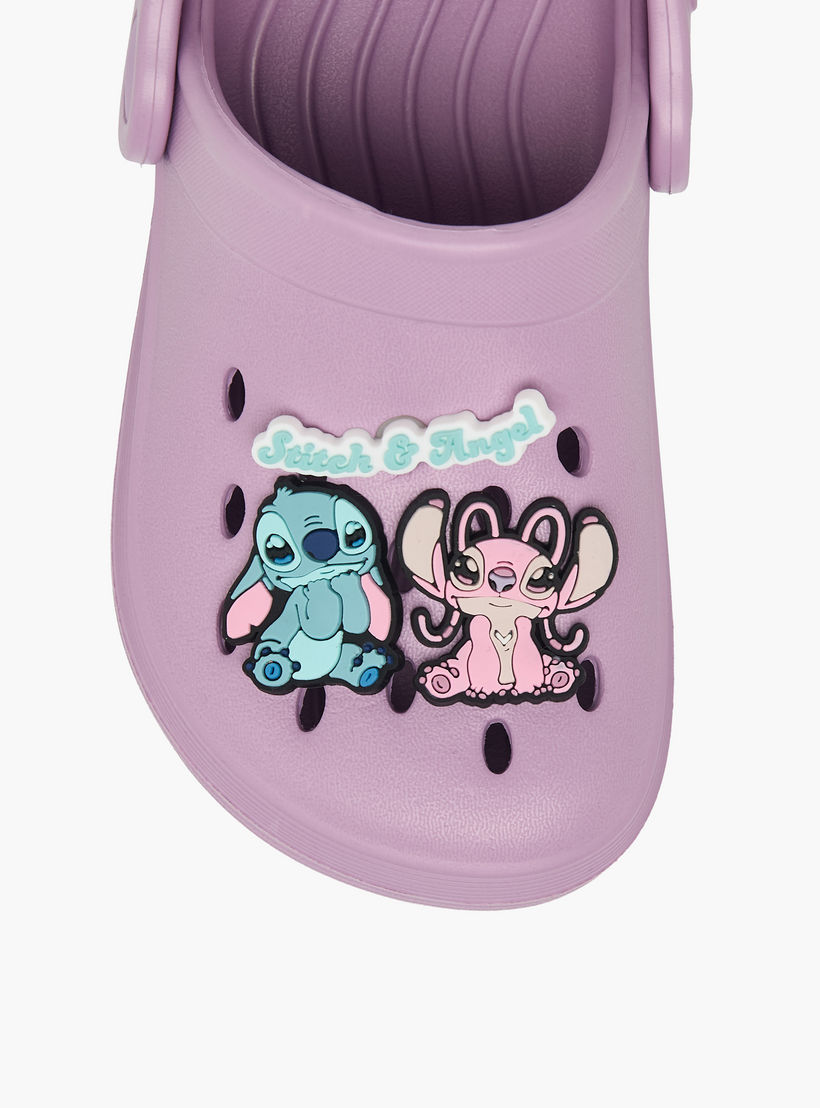 Disney Girls Angel and Stitch Jibbitz Charm Detail Clogs-girls-shoes-sandals-image-4
