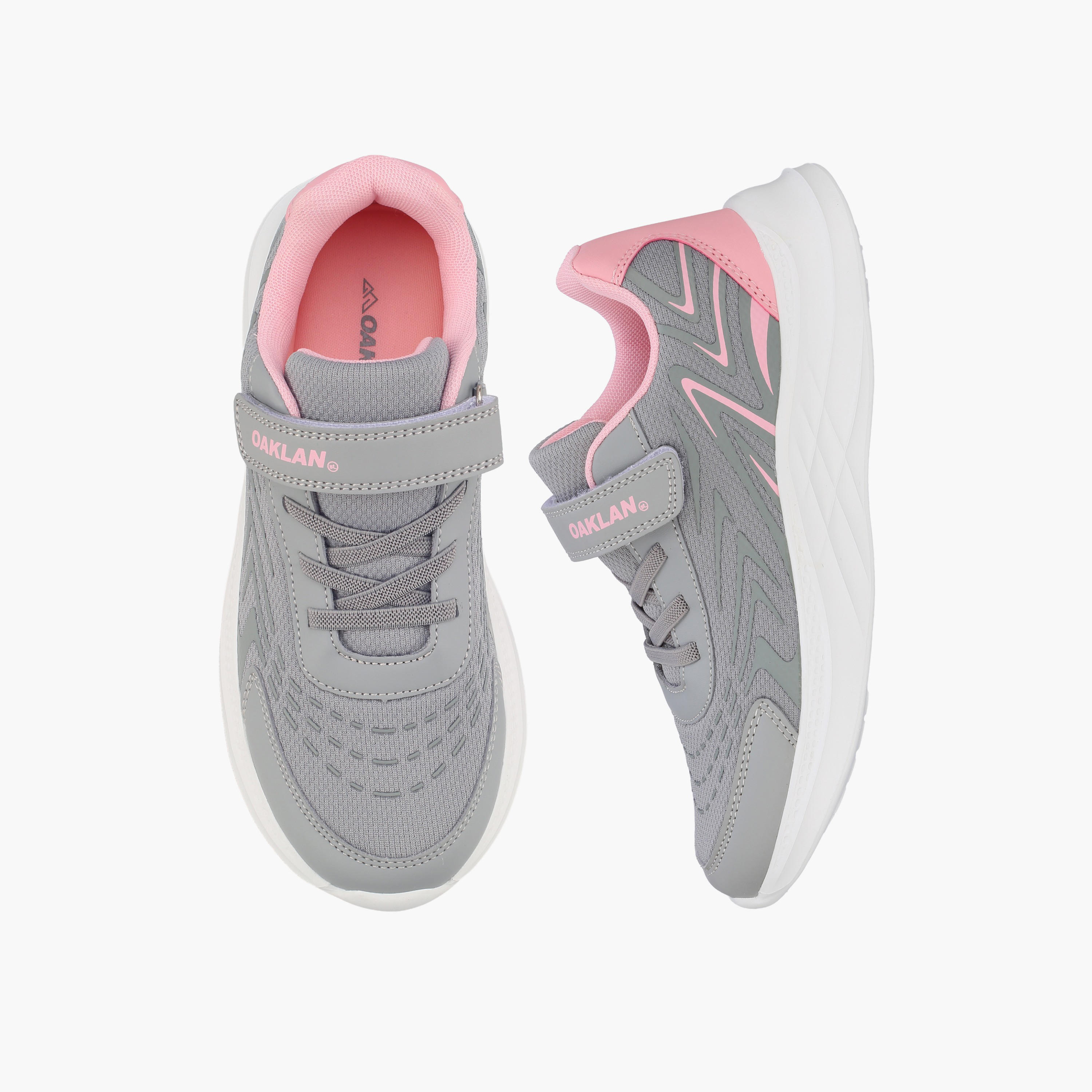 حذاء جري بشريط إغلاق لاصق للبنات من أوكلان باي شو أكسبريس-sports-girls-shoes-image-1