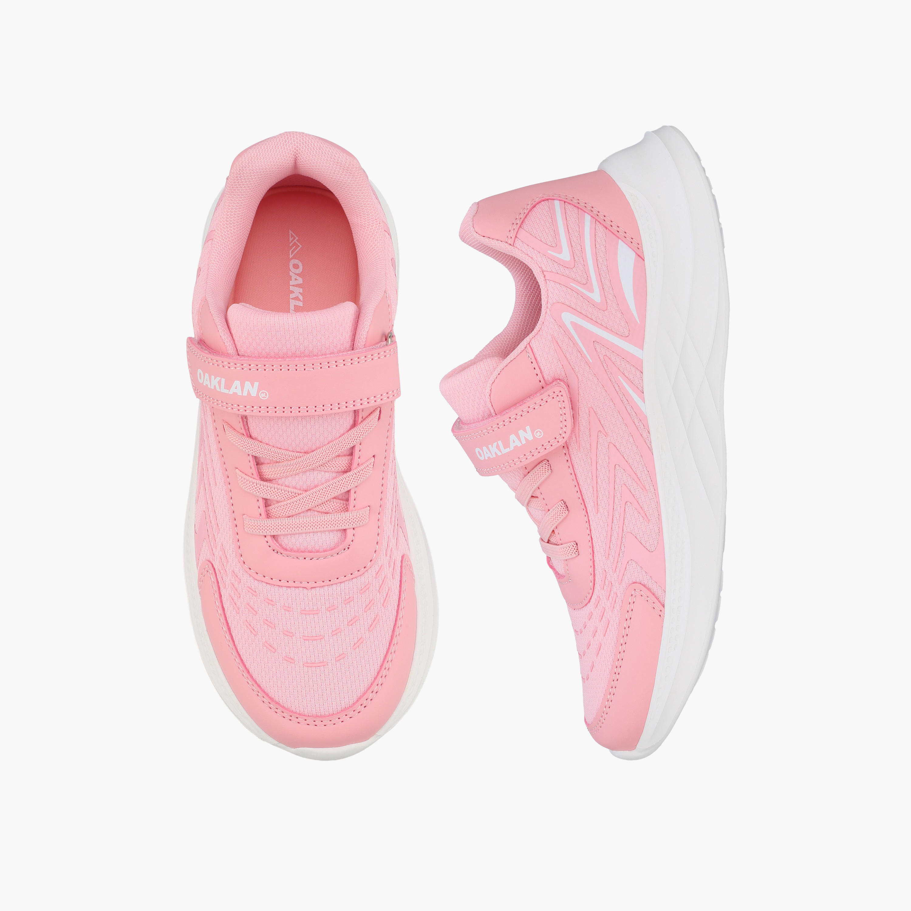 Oaklan by Shoexpress Girls Hook & Loop Running Shoes-sports-girls-shoes-image-1