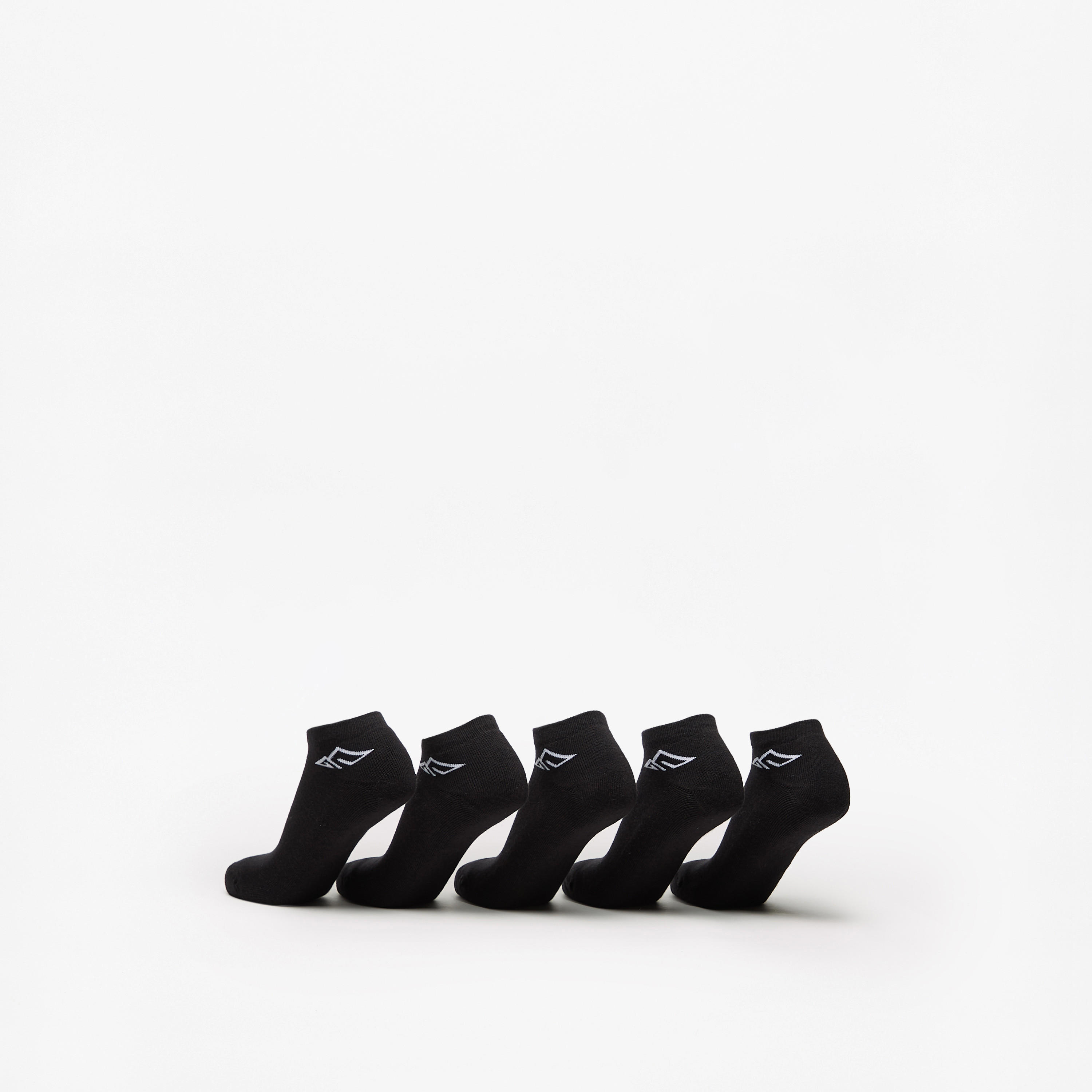 OAKLAN Logo Print Ankle Length Cushioned Sports Socks - Set of 5-women-socksandstockings-image-3
