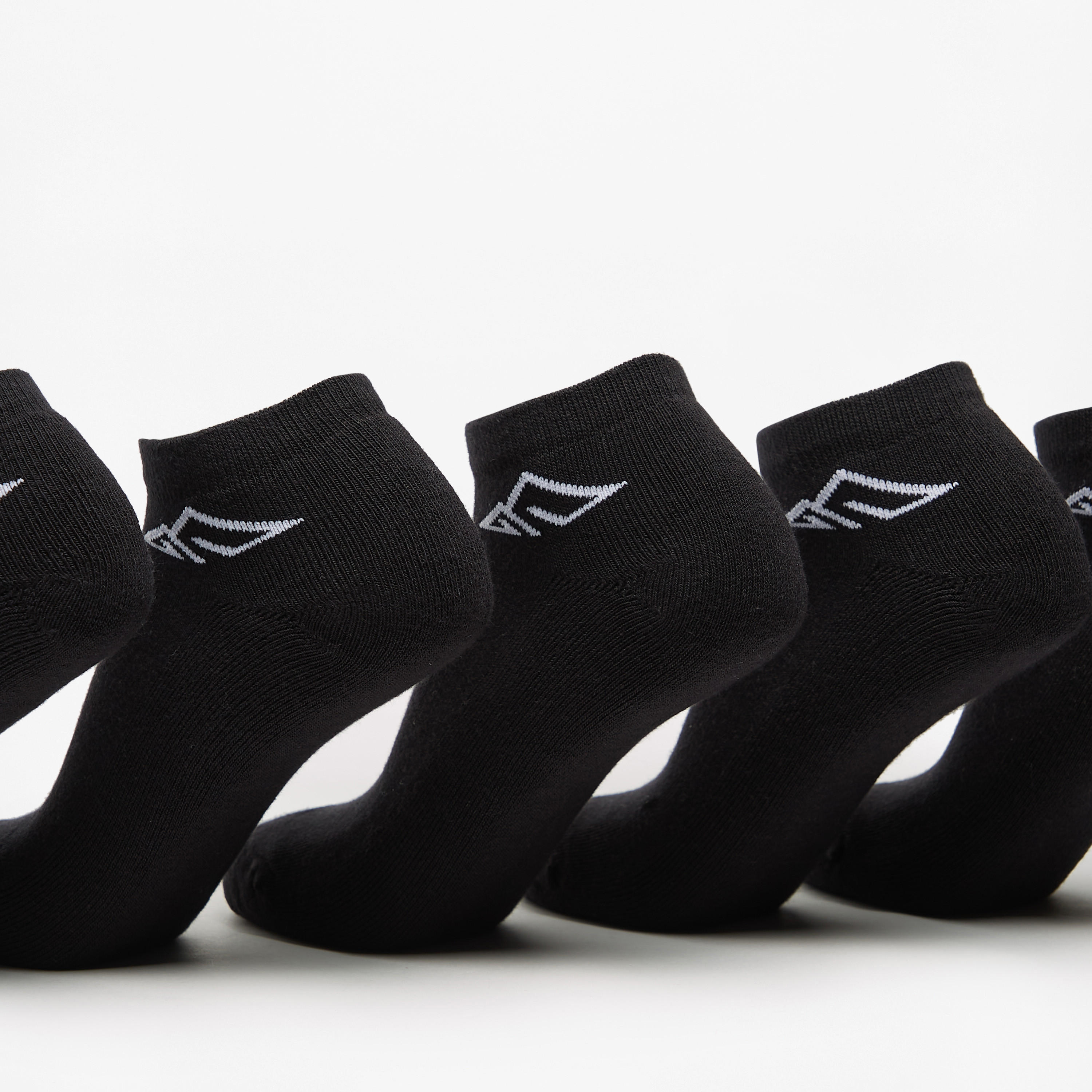 OAKLAN Logo Print Ankle Length Cushioned Sports Socks - Set of 5-women-socksandstockings-image-4