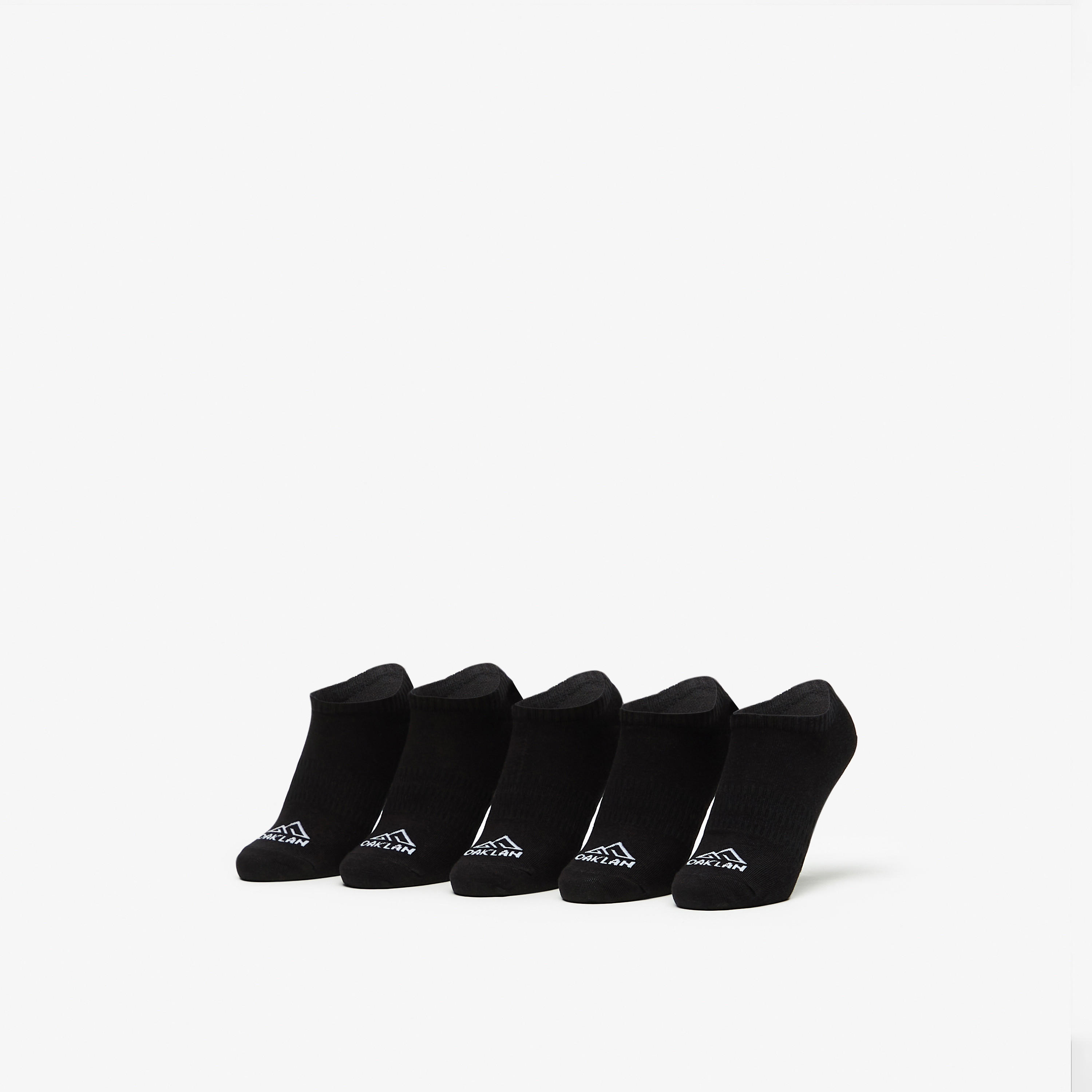 OAKLAN Logo Print Ankle Length Sports Socks - Set of 5-women-socksandstockings-image-1