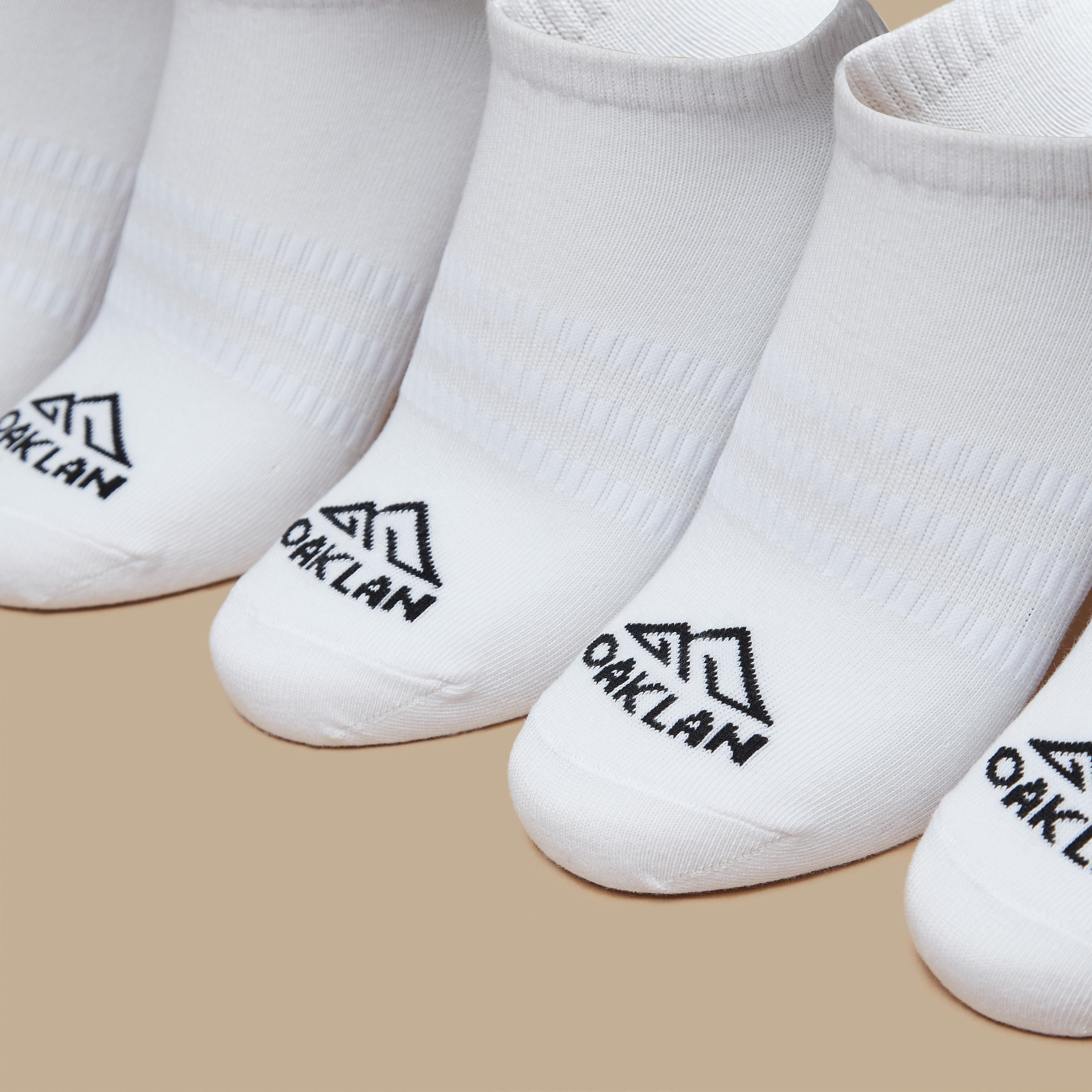 OAKLAN Logo Print Ankle Length Sports Socks - Set of 5-women-socksandstockings-image-2