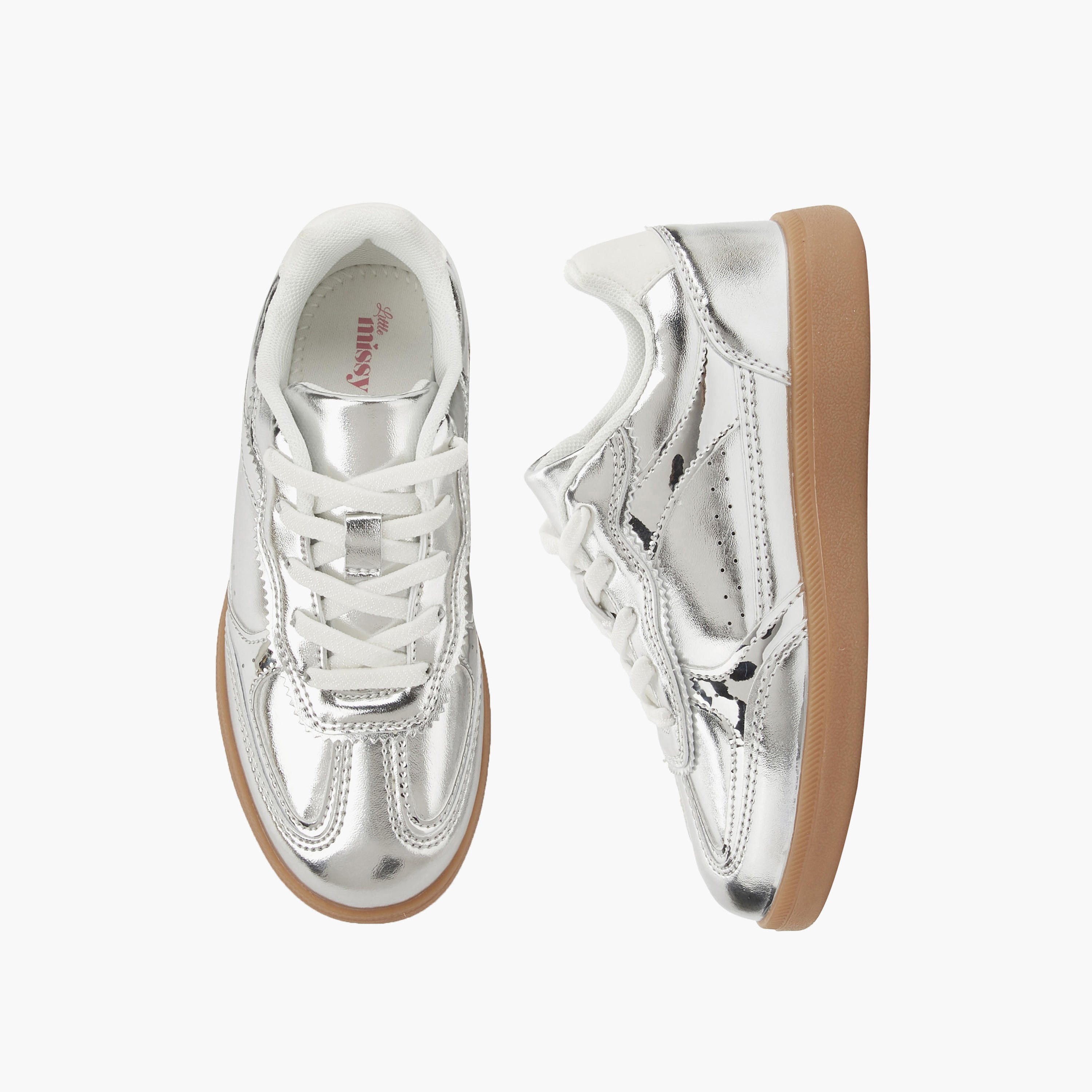 حذاء سنيكرز برباط للبنات من ليتل ميسي-girls-shoes-sneakers-image-1