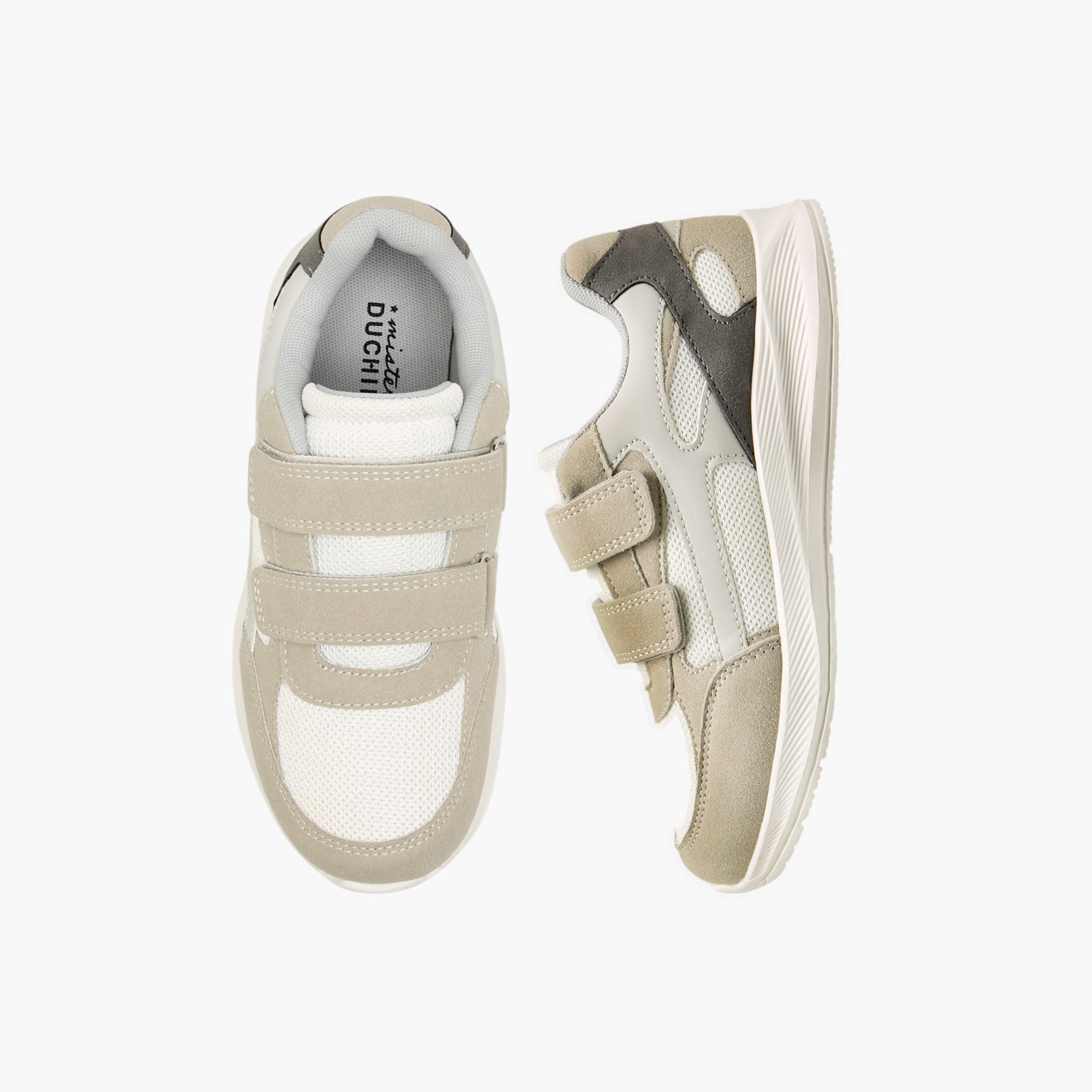 Mister Duchini Panelled Sneakers with Hook and Loop Closure-boys-shoes-sneakers-image-1