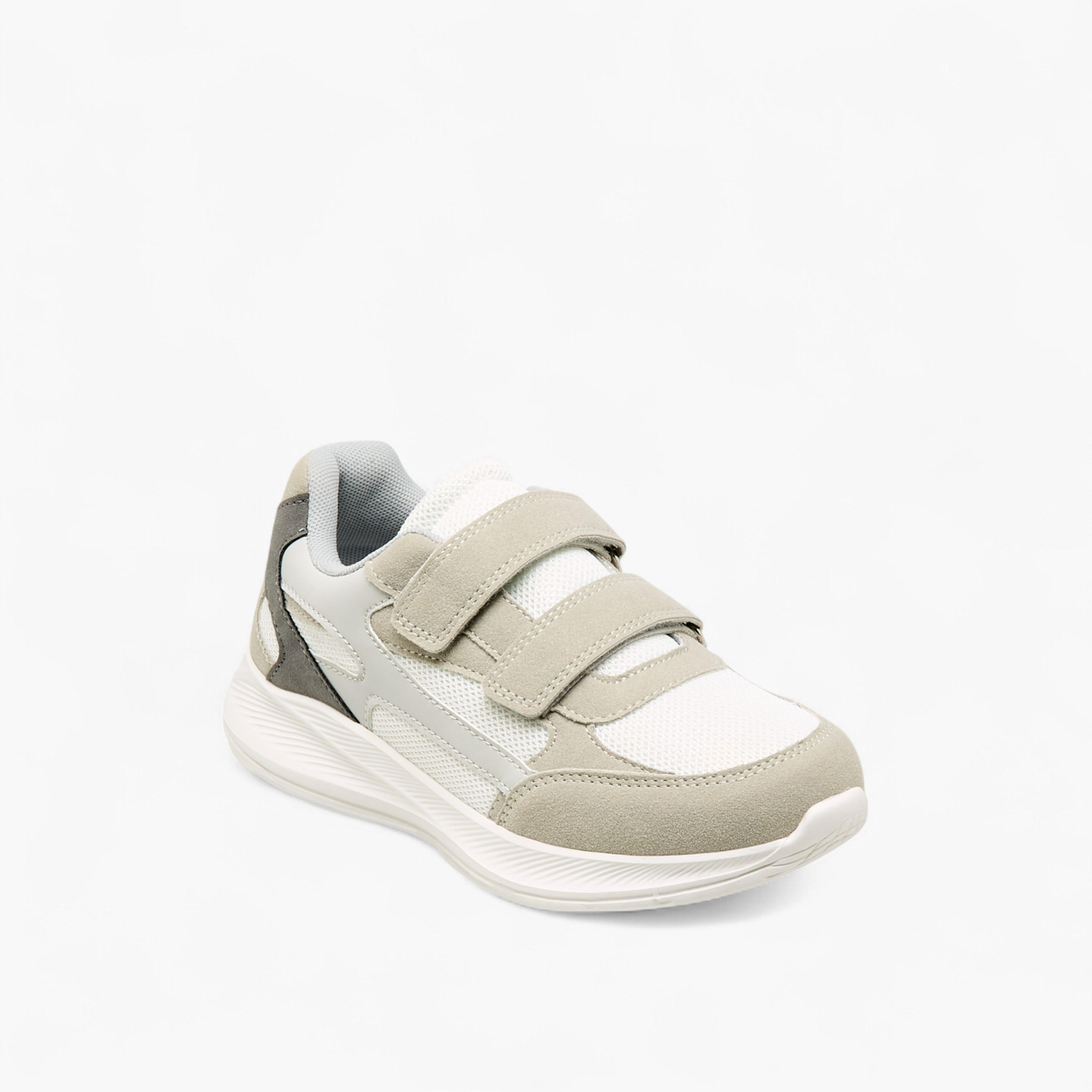 Mister Duchini Panelled Sneakers with Hook and Loop Closure-boys-shoes-sneakers-image-2